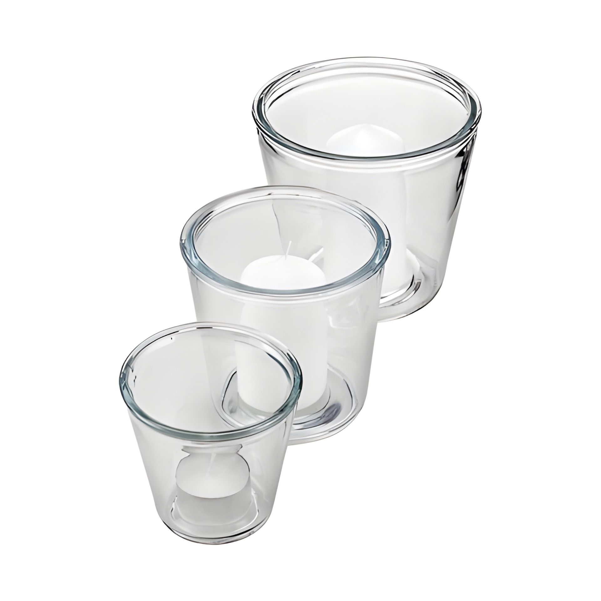 Windlicht konisch, 3er Set