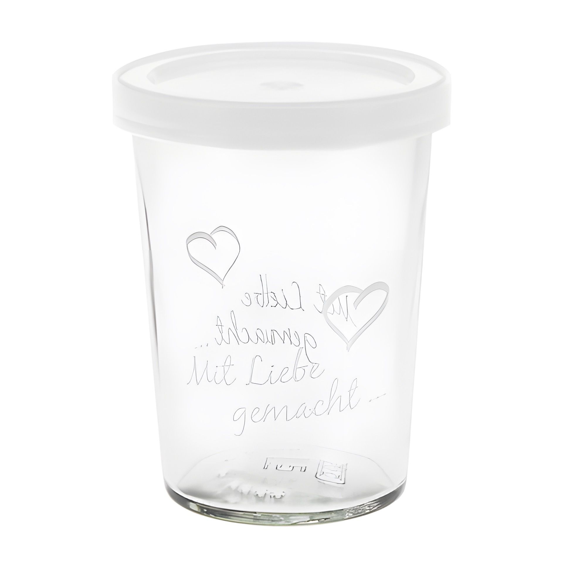 Becherglas 150 ml 'Mit Liebe gemacht'