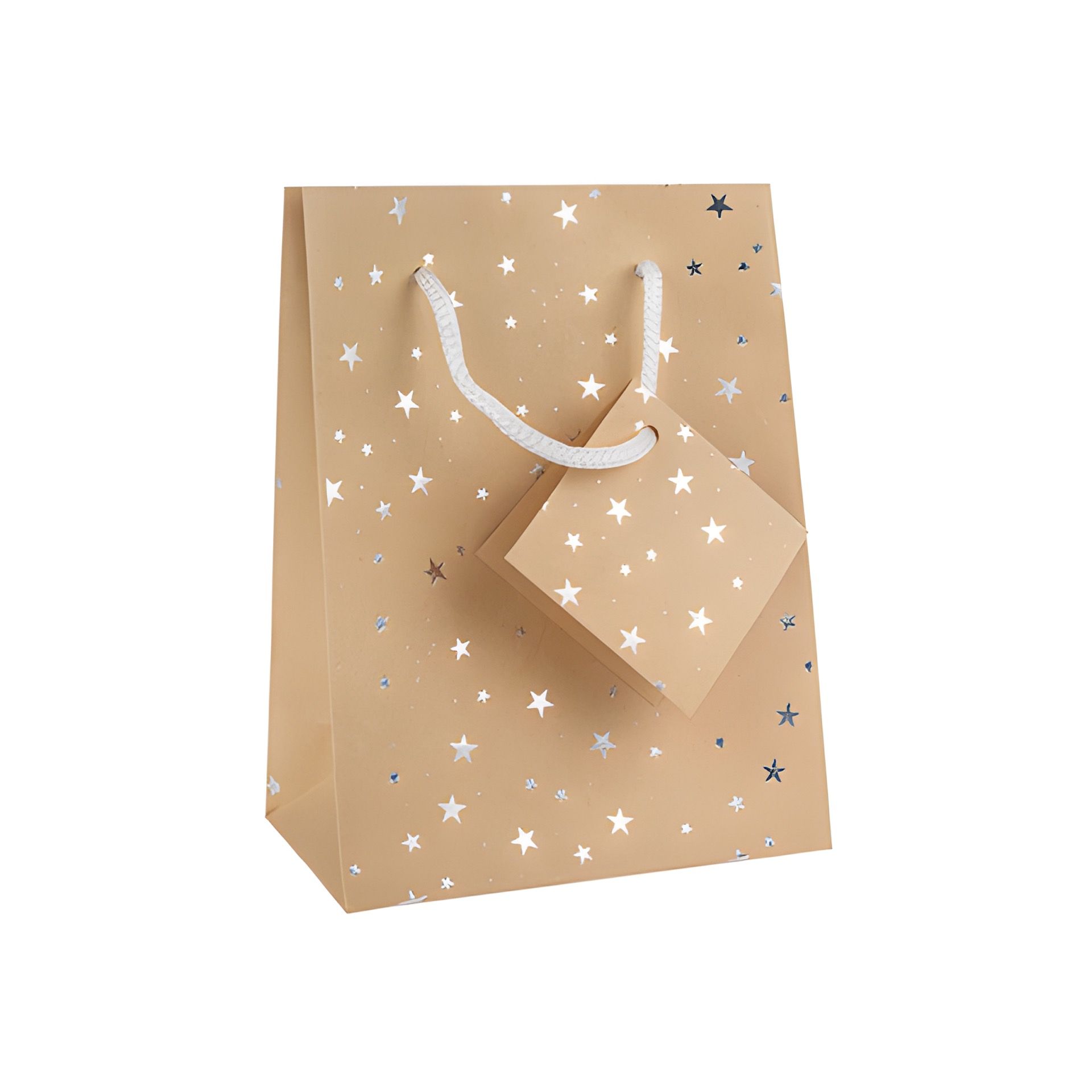 Geschenktüte 'Sterne' silber, klein