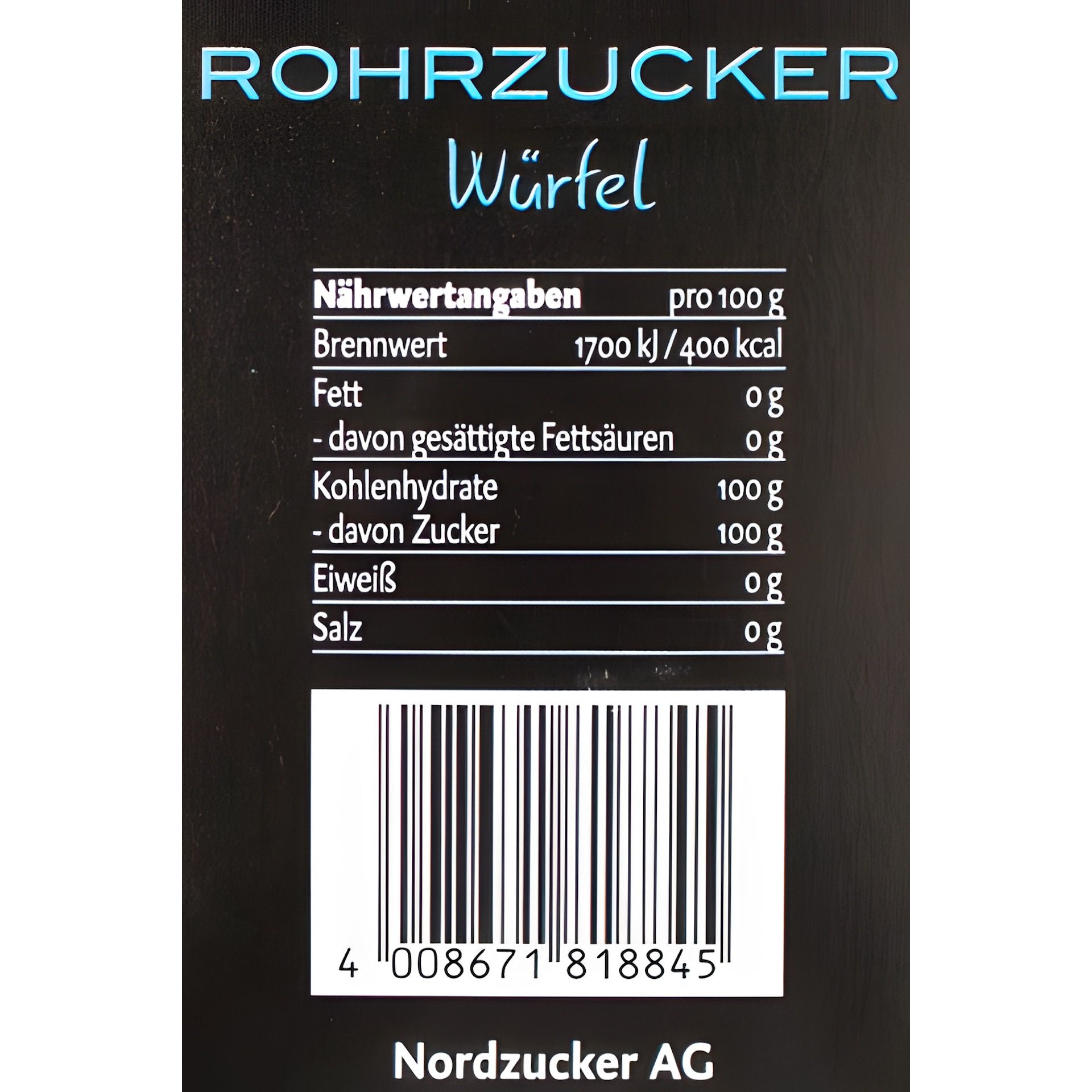 Würfel-Rohrzucker Fairtrade braun, 500 g