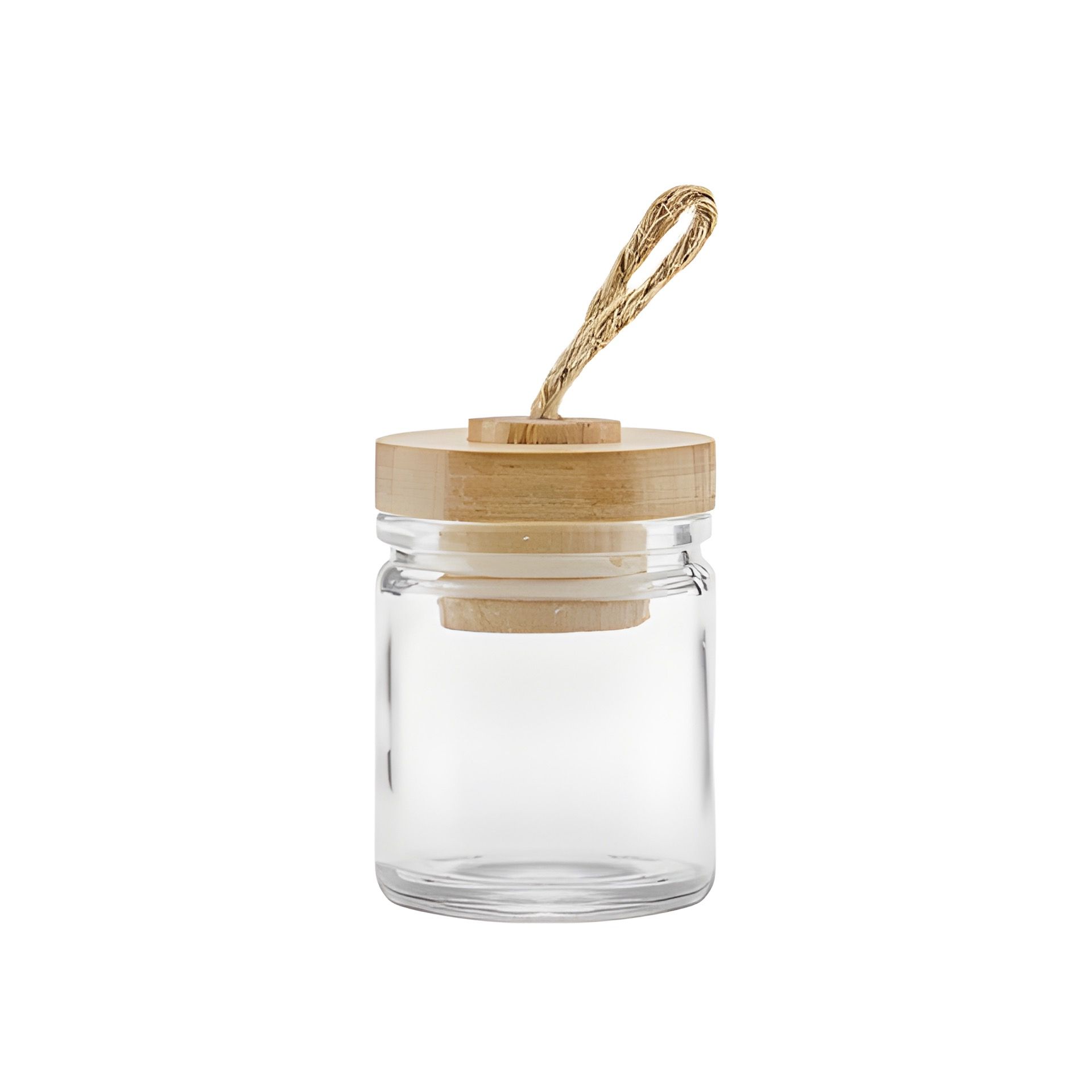 Deko-Glas  40 ml mit Holzdeckel