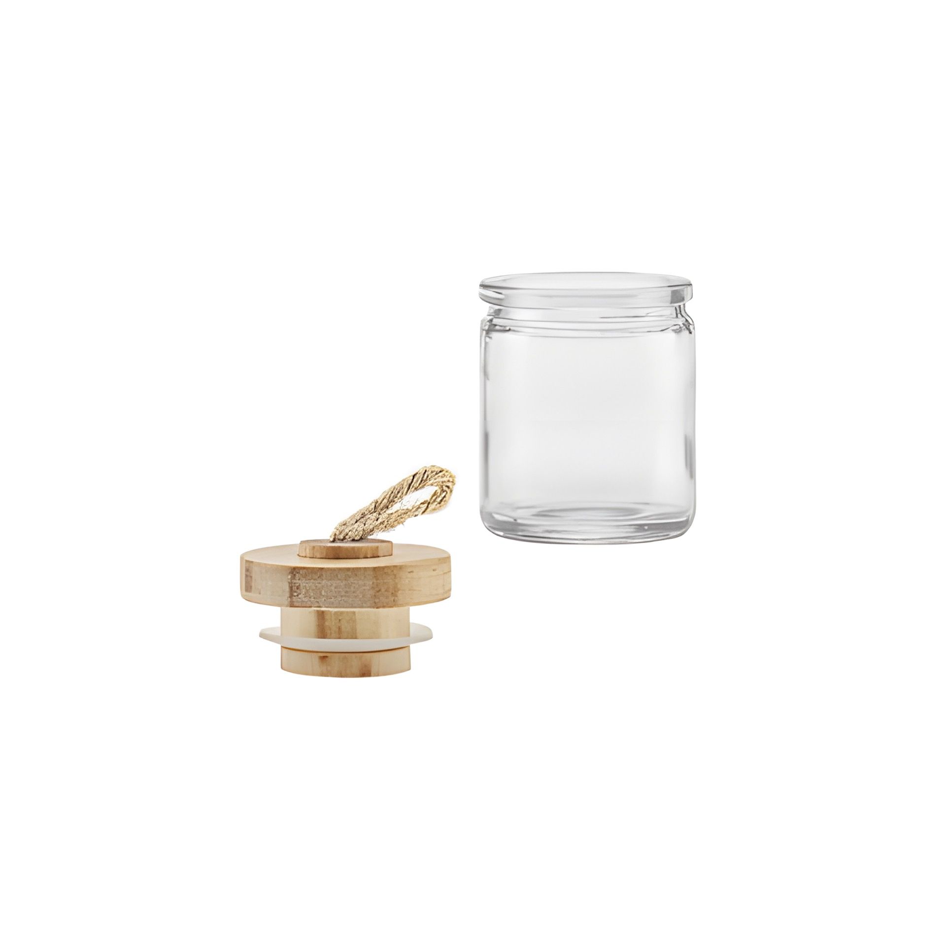 Deko-Glas  40 ml mit Holzdeckel
