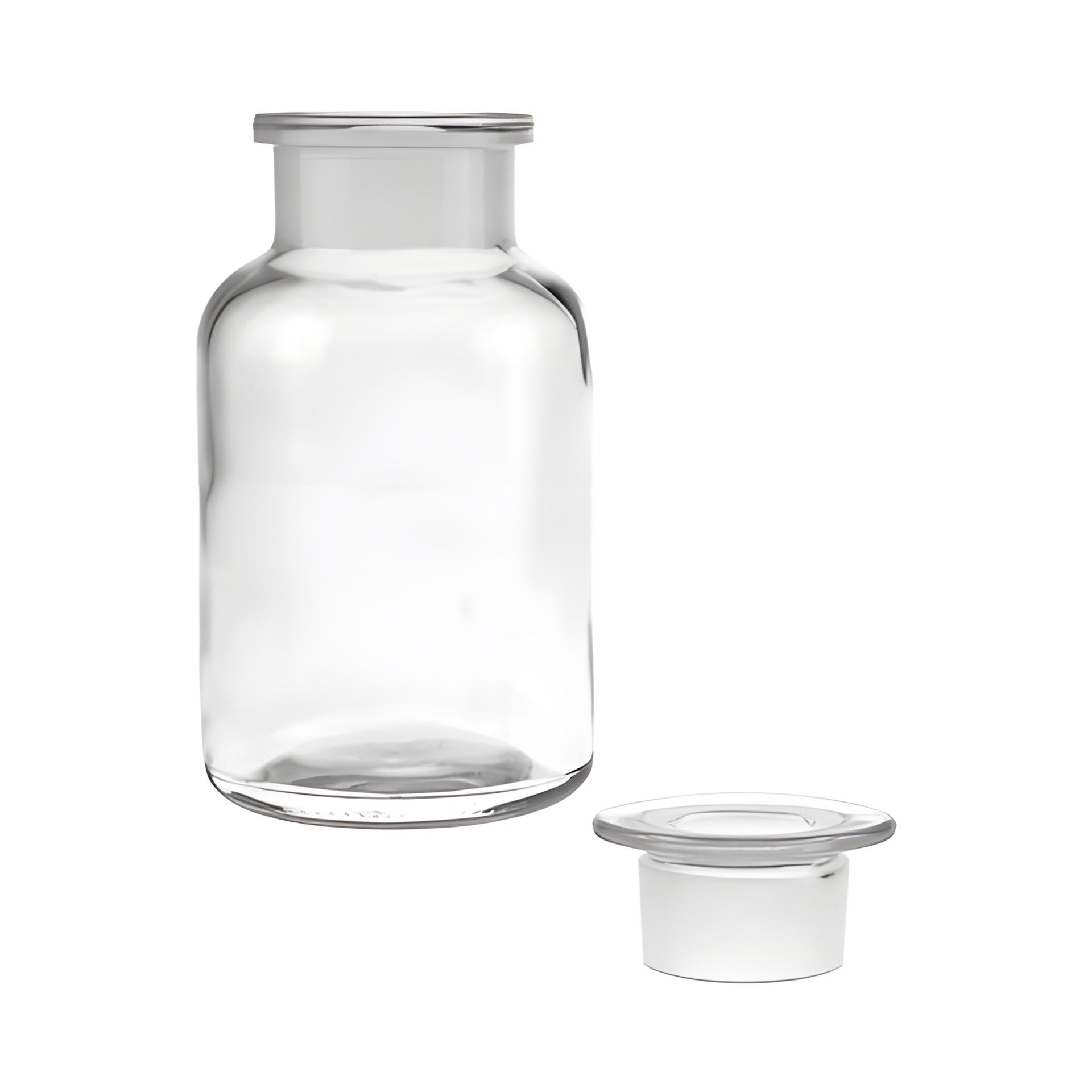 Apothekerflasche mit Glasstopfen 1000 ml weiß