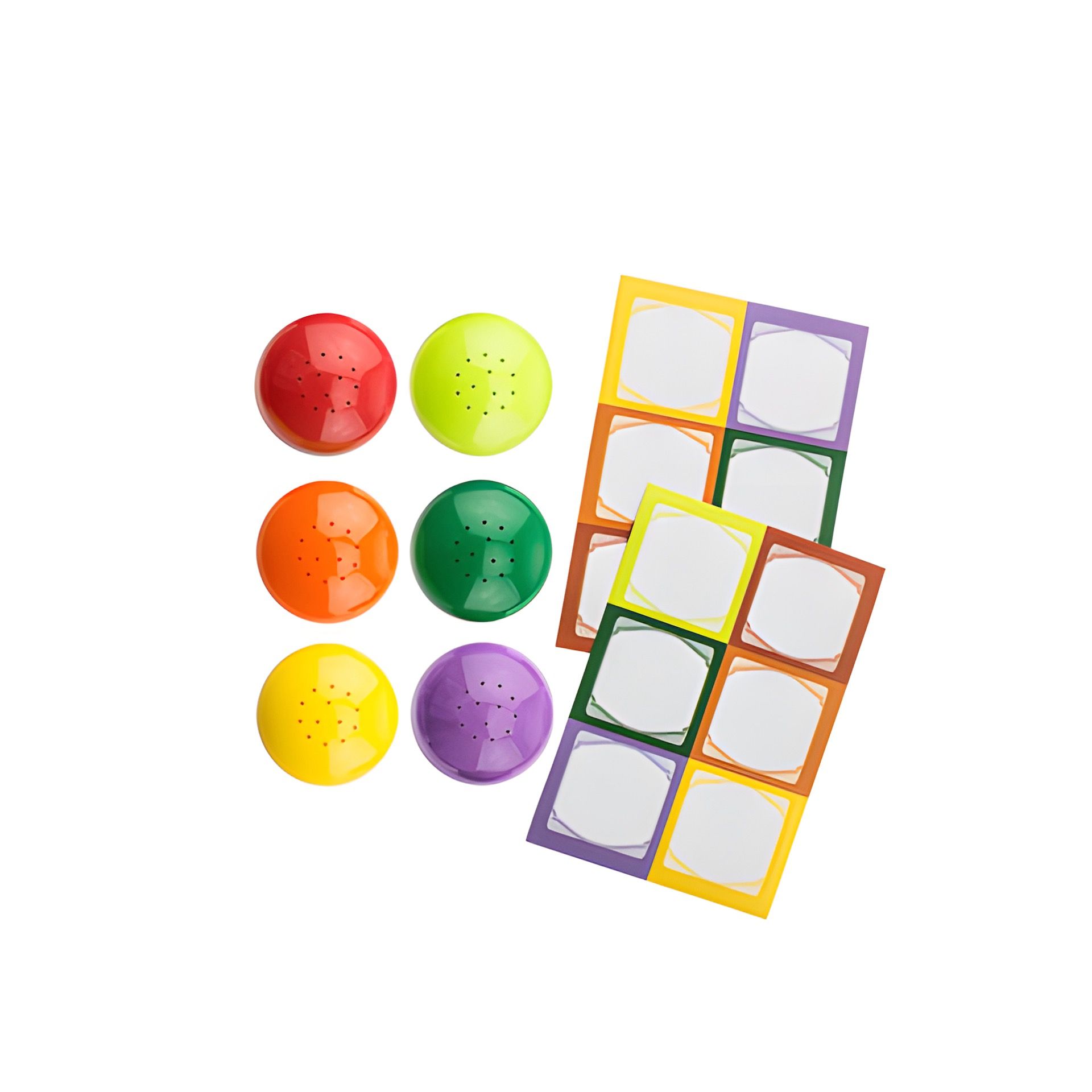 TO 38 Streuerkappe 6er plus 12 Etiketten, 6 Farben