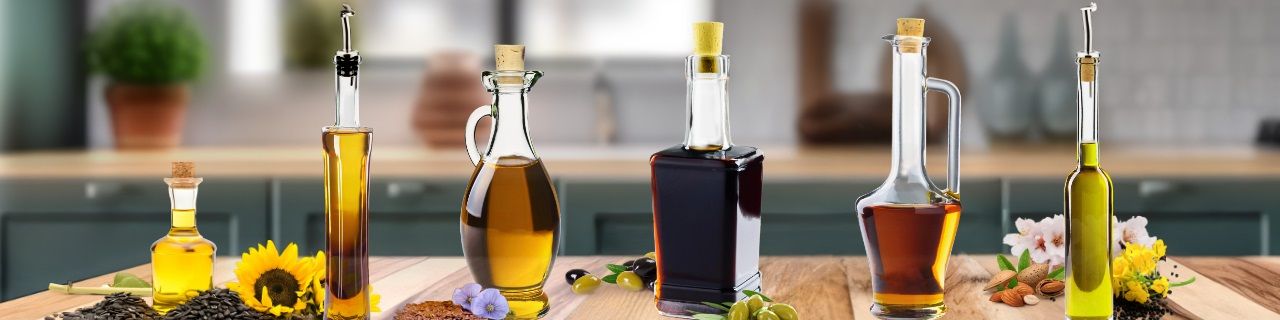 Ölflaschen und Essigflaschen