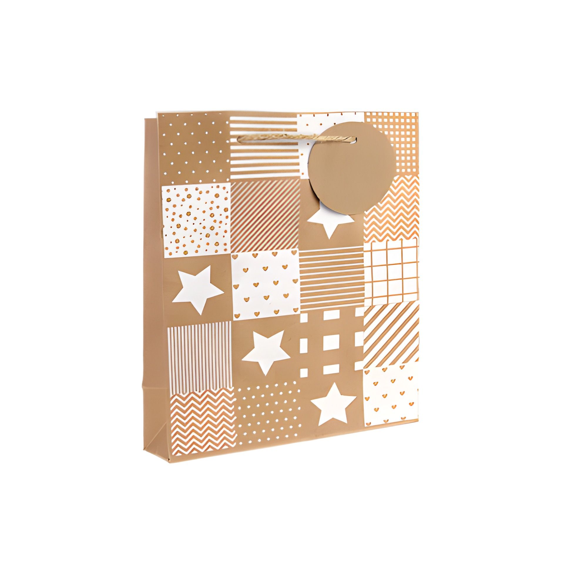 Geschenktüte 'Patchworkmuster', mittel