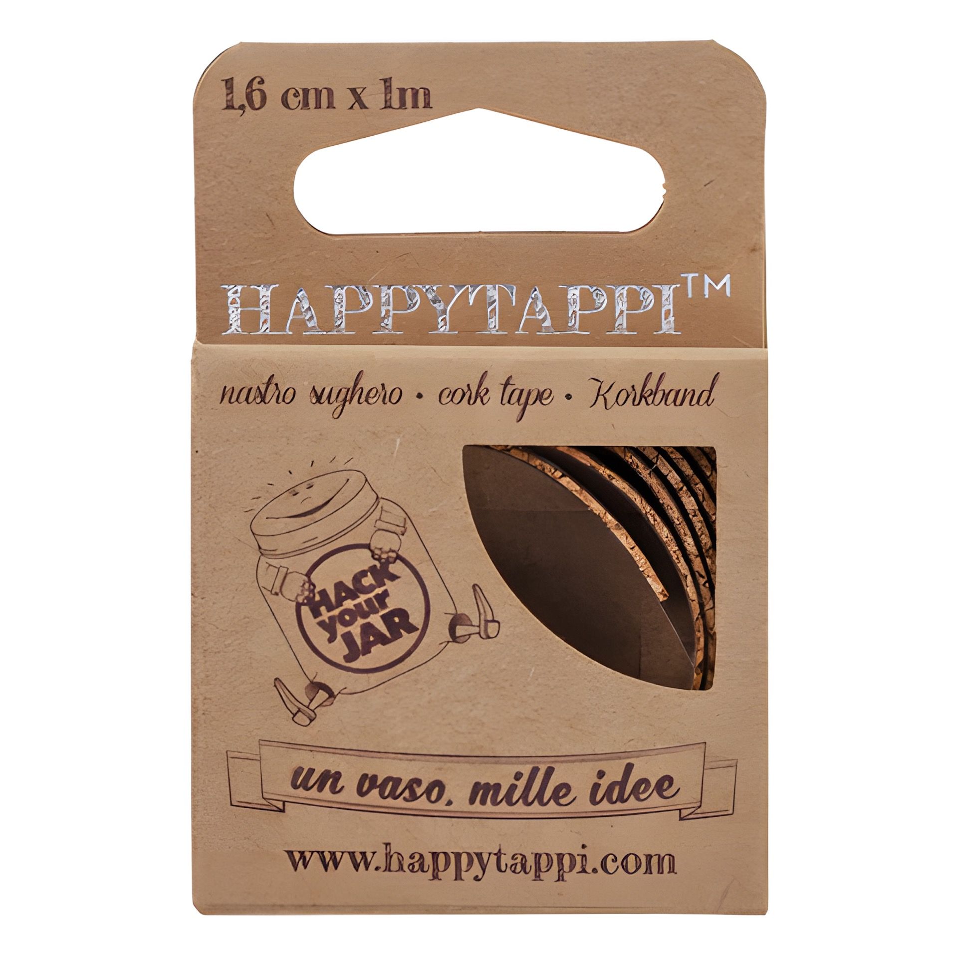 HappyTappi Deko-Korkband 'Punkte' 1 m, selbstklebend