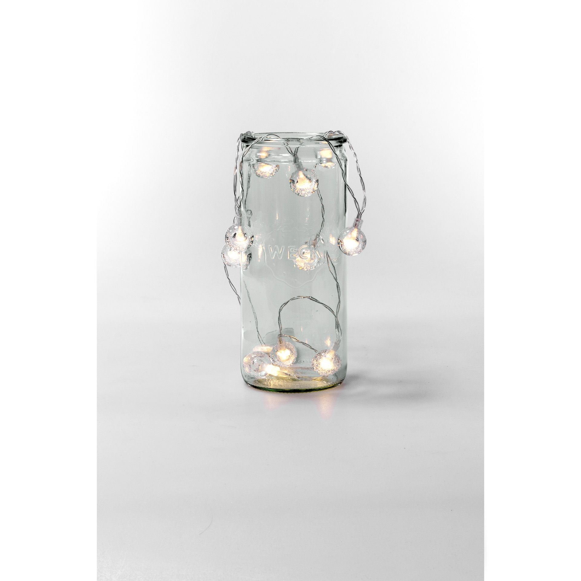 Lichterkette 'Kugeln' klar, 10 LEDs mit Timer