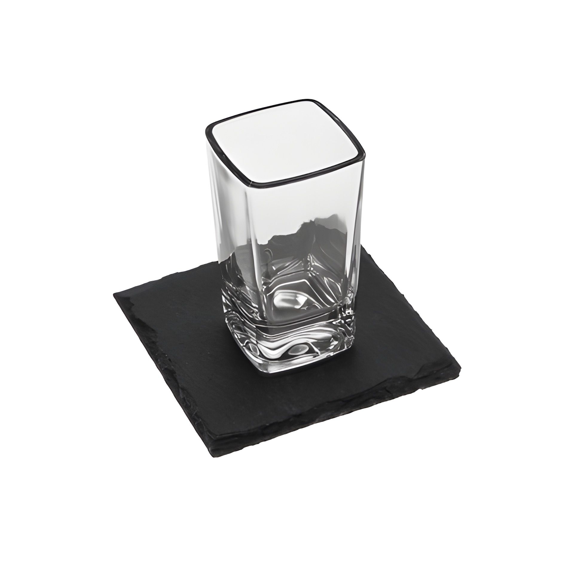 Schieferuntersetzer 10 x 10 cm, 4er Pack