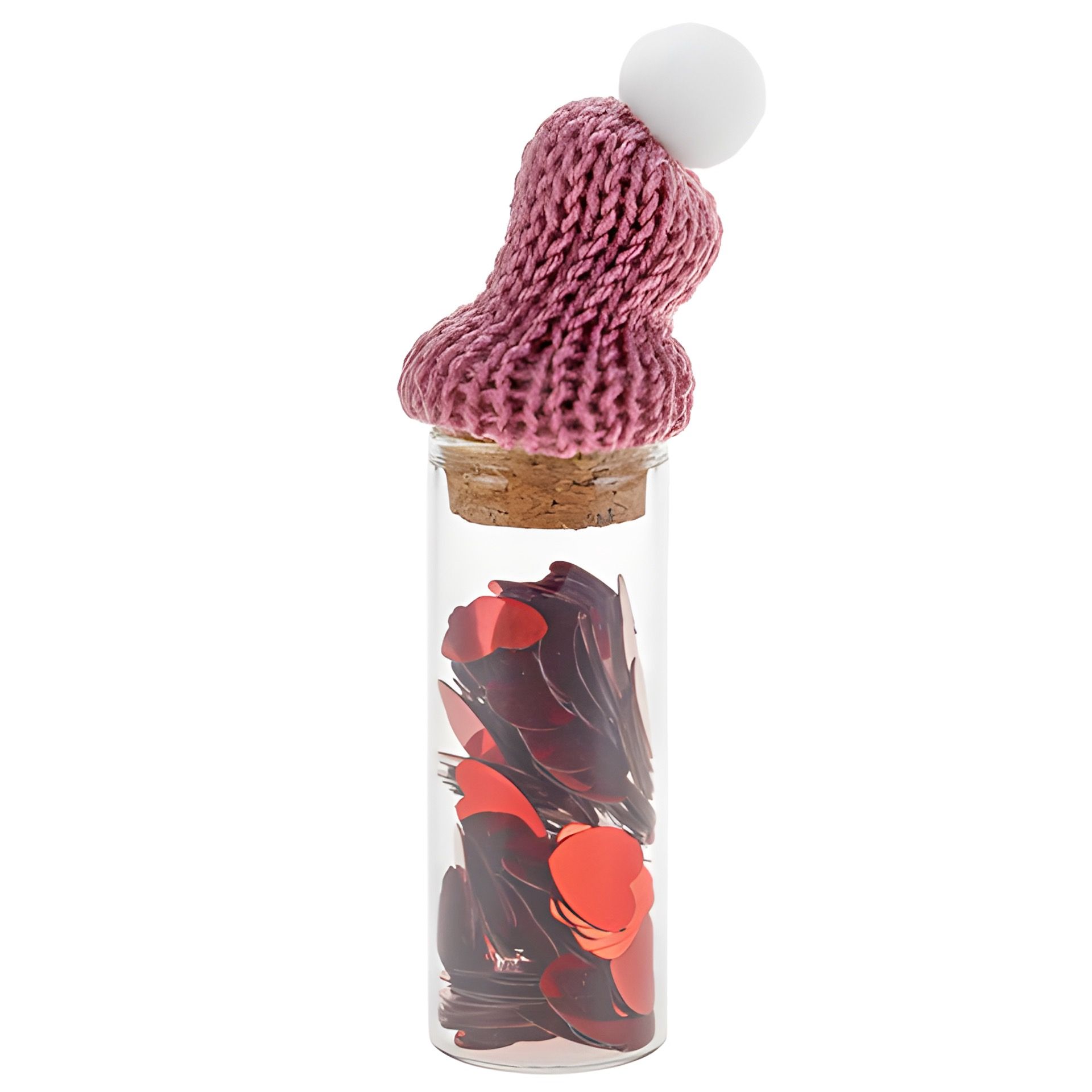 Deko-Korkenglas 40 ml mit Mütze