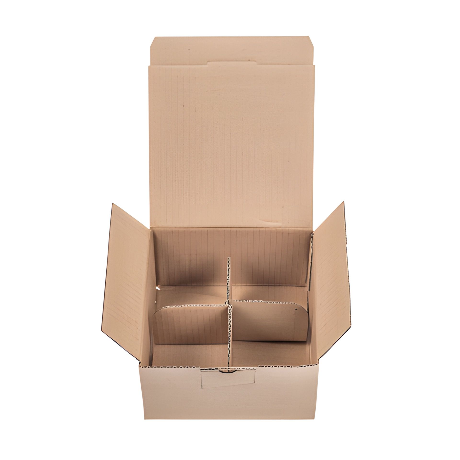 Automatikkarton 163 x 163 x 87 mm, 4er Gefache (Bündel, 10 Stück)