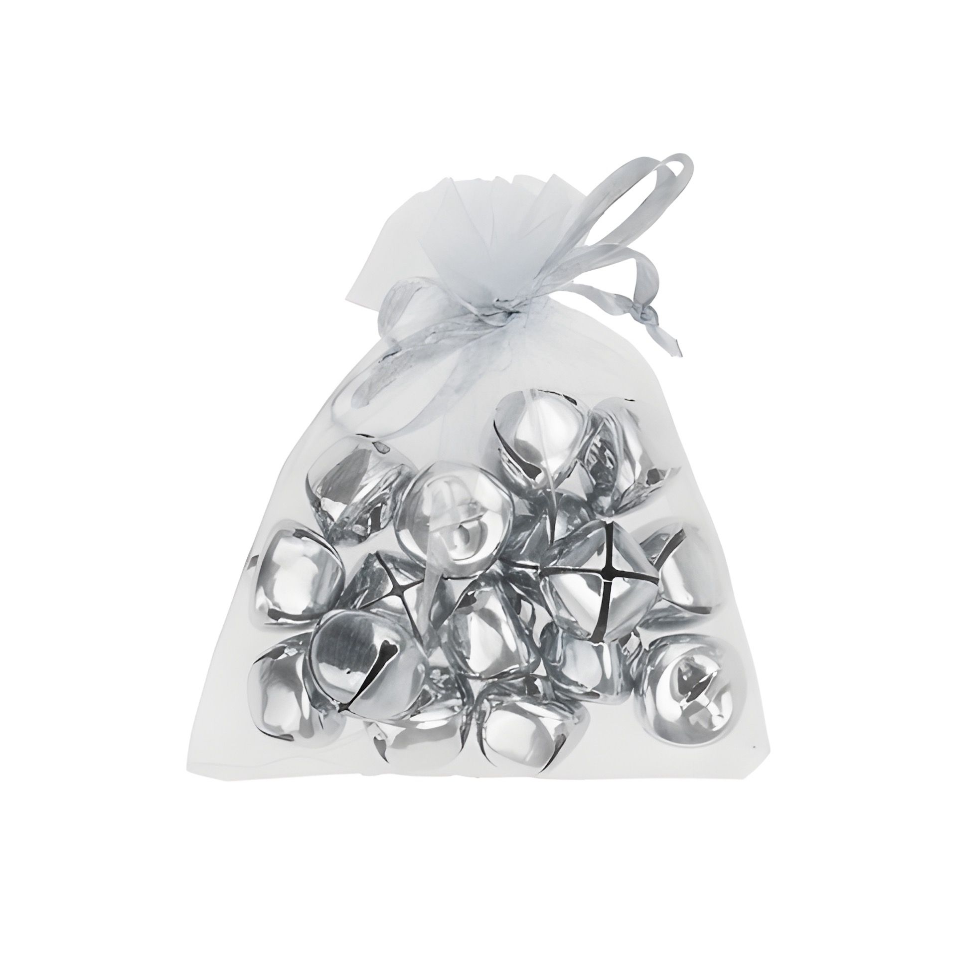 Glöckchen 1,5 cm, silber, 16 Stück