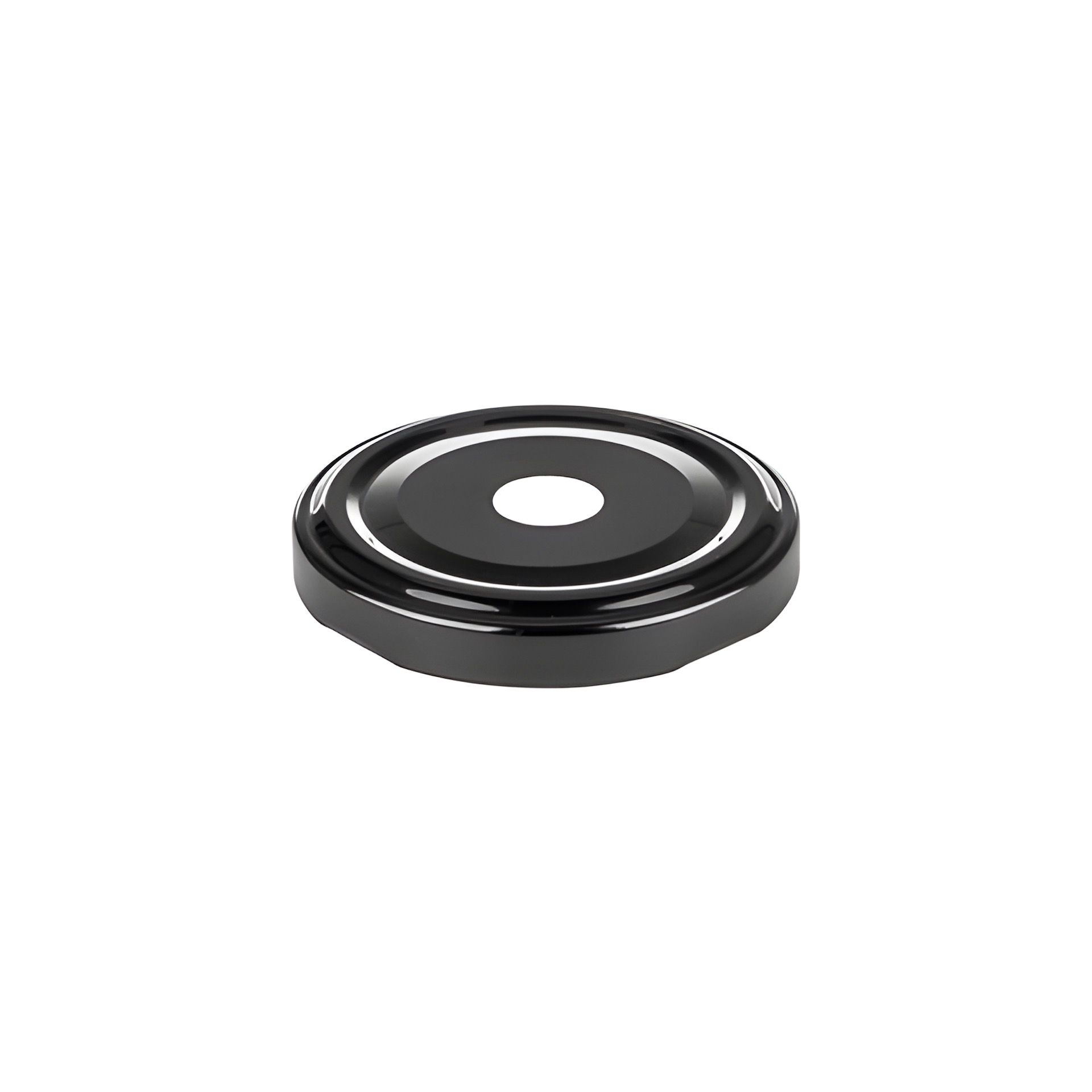 TO 58 Trinkhalmdeckel schwarz, Loch Ø 13 mm