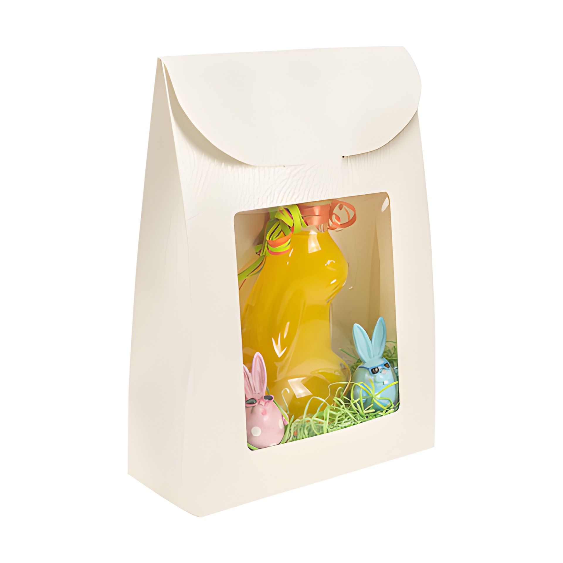 Sichtfenstertasche weiß, groß