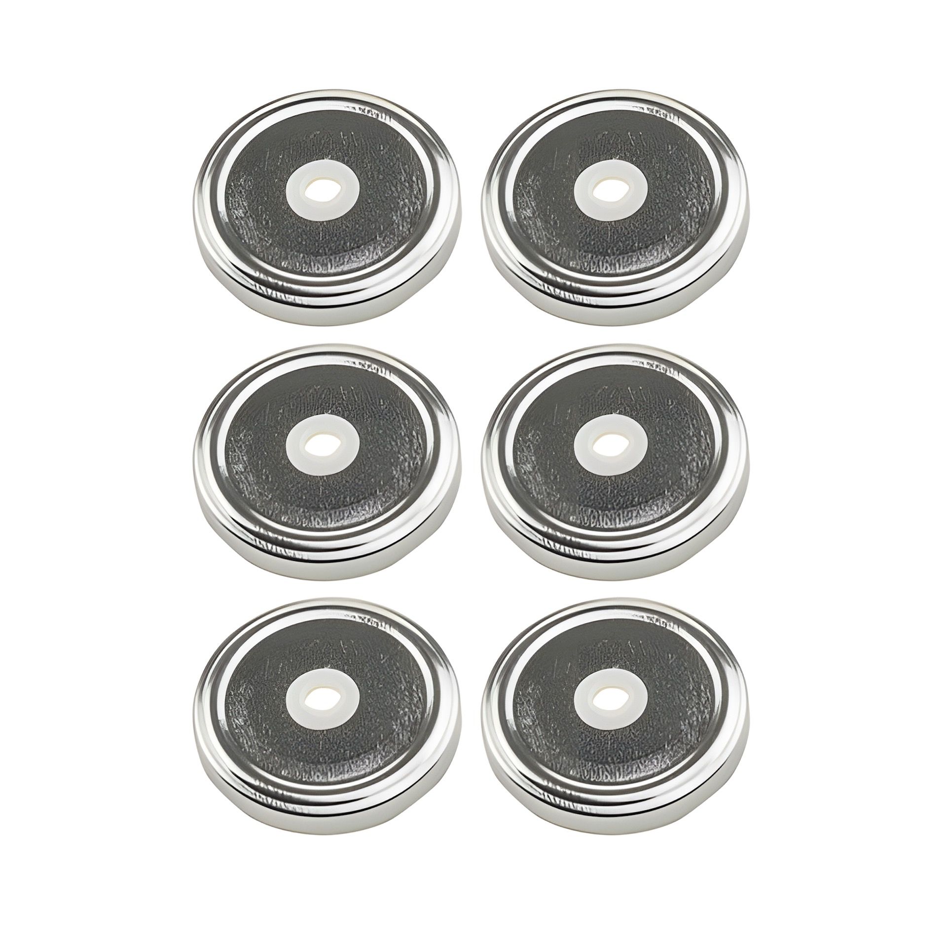 TO 58 Trinkhalmdeckel silber, Loch Ø 8 mm, 6 Stück
