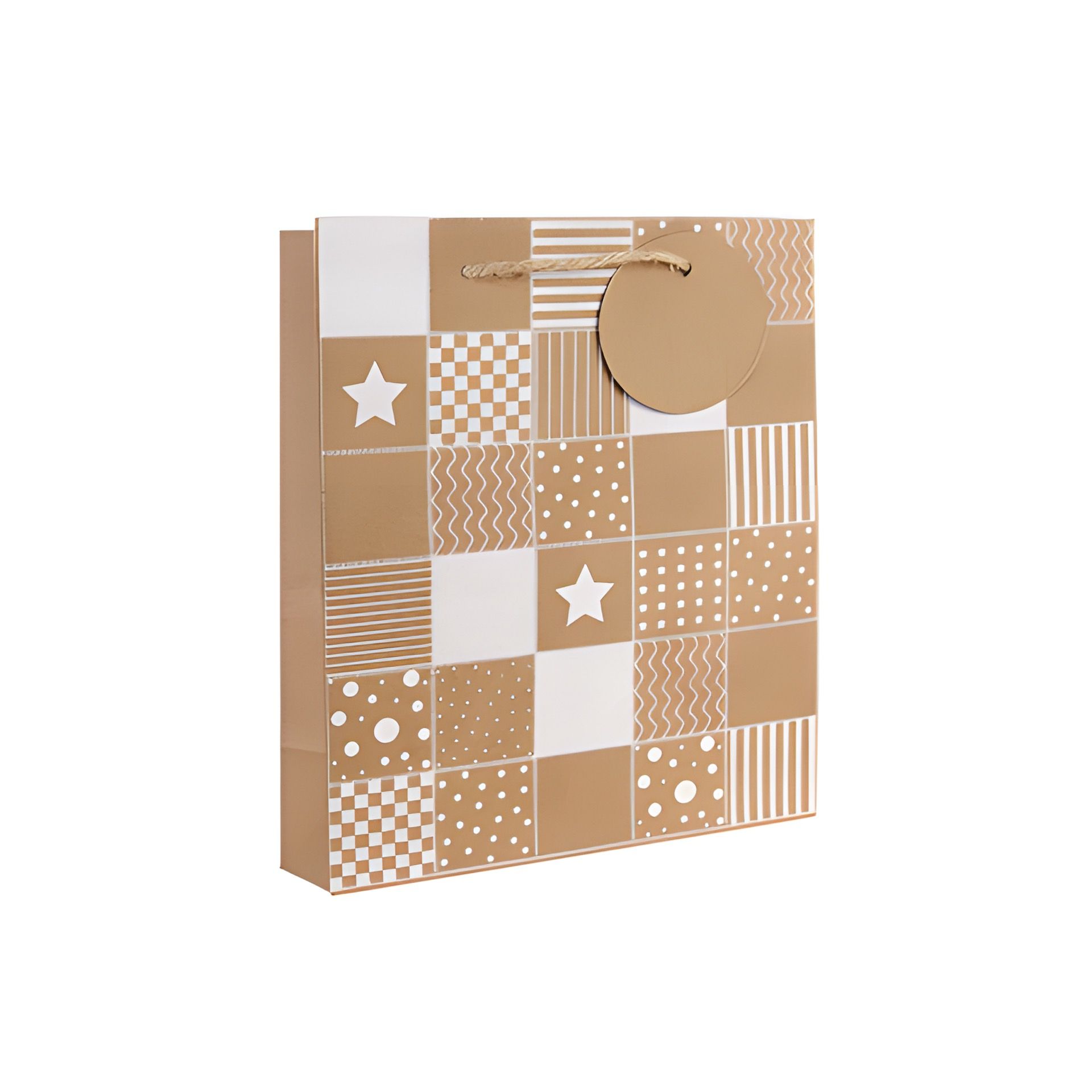 Geschenktüte 'Patchworkmuster', mittel