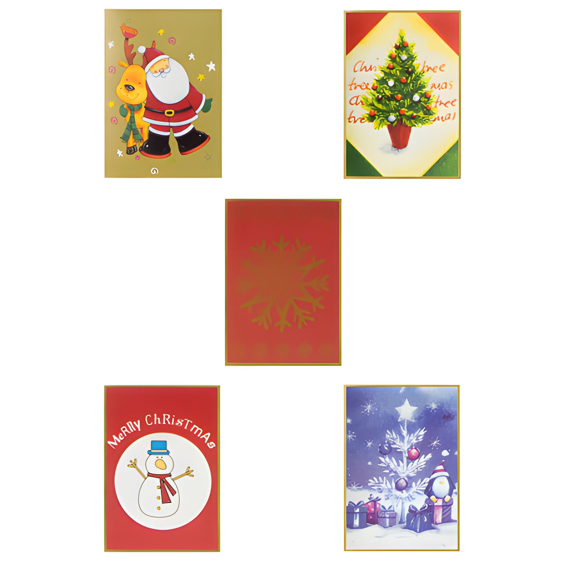 Geschenkaufkleber 'Weihnachtskarten', 15 Stück