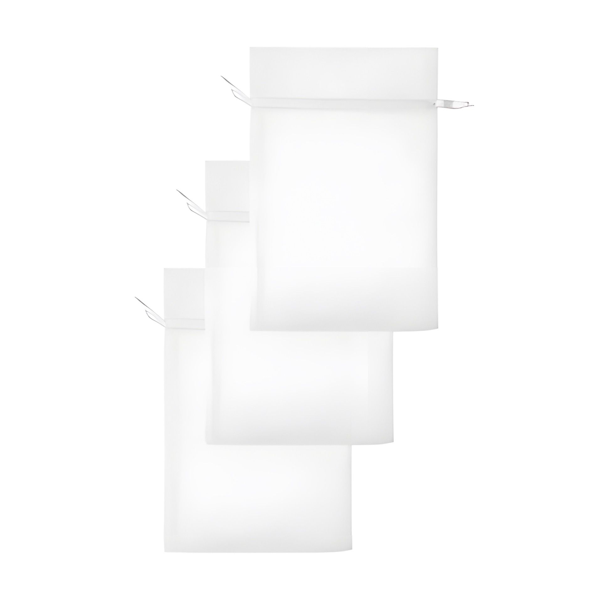 Chiffonbeutel 15 x 24 cm, weiß, 3 Stück (Beutel, 6 Stück)
