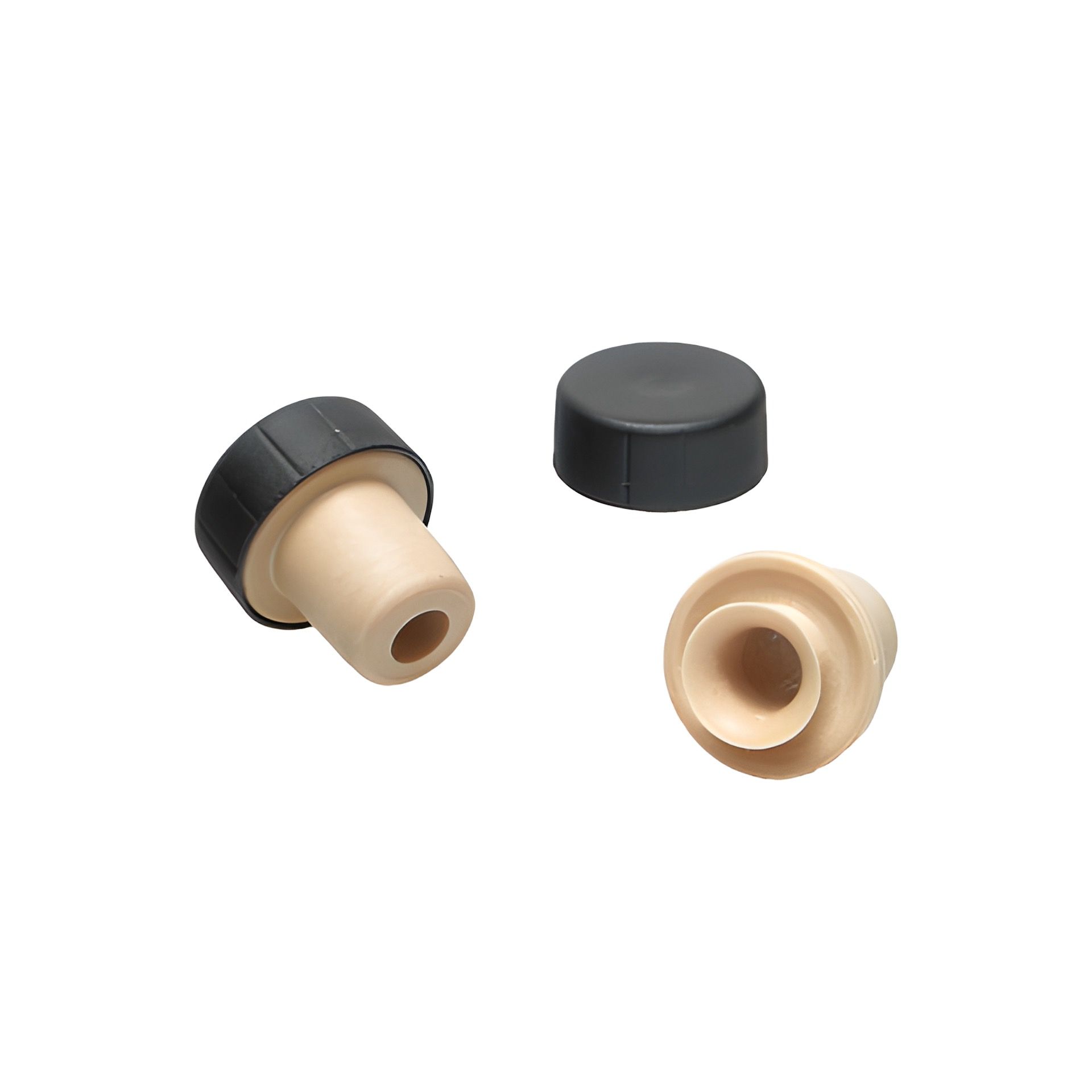 Ausgießerkorken Kunststoff  18 mm mit Kappe