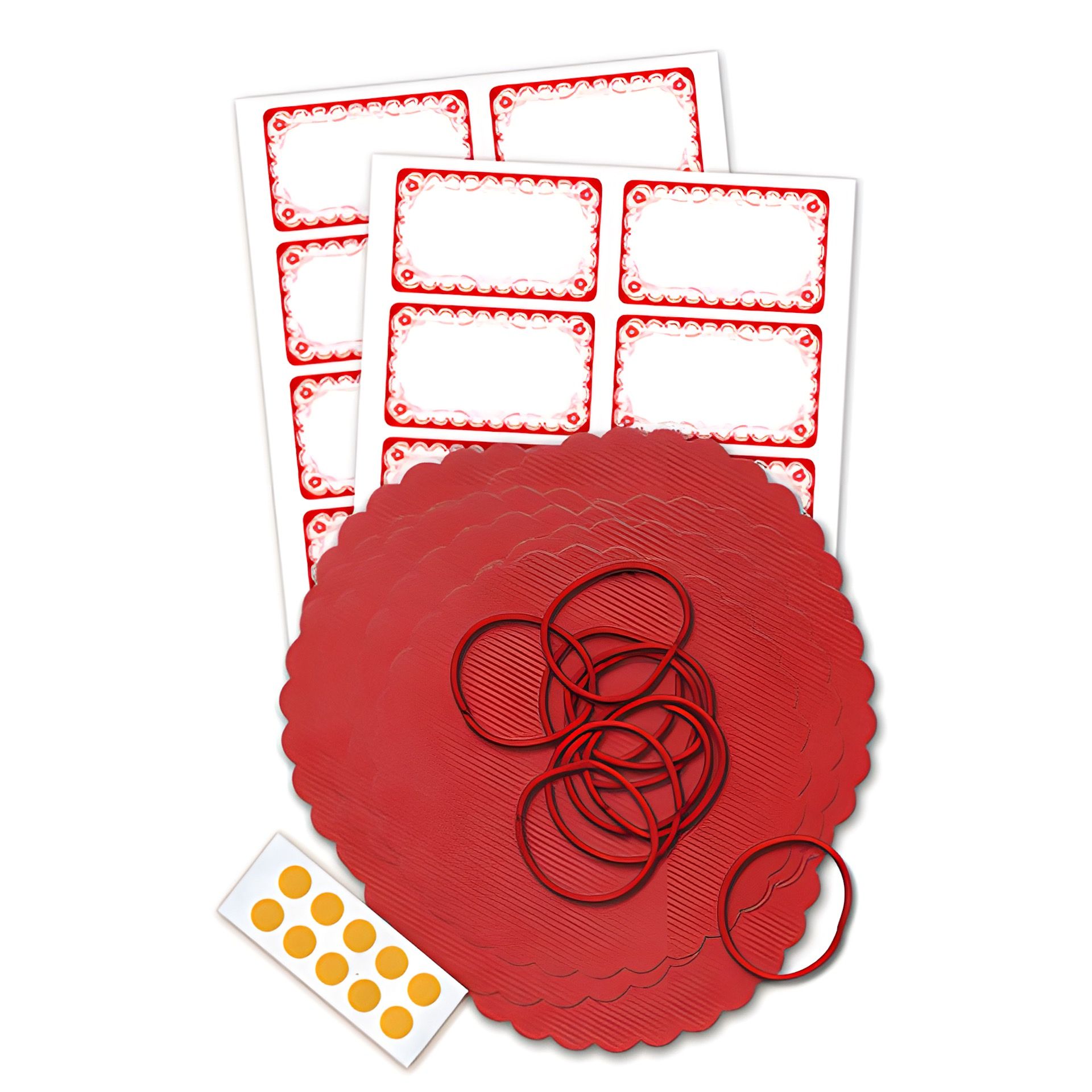 Deckchen-Set Ø 135 mm rot, 50-teilig