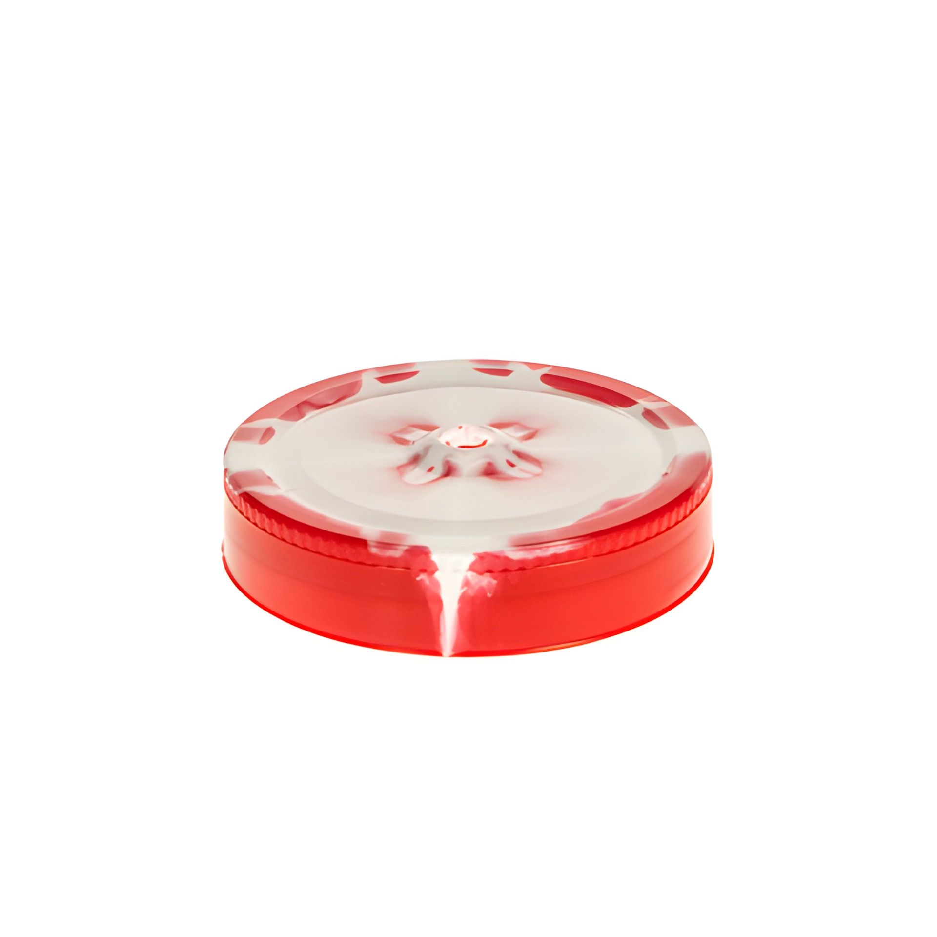 CT 70 Trinkhalmdeckel Batik rot-weiß, Loch Ø 8 mm