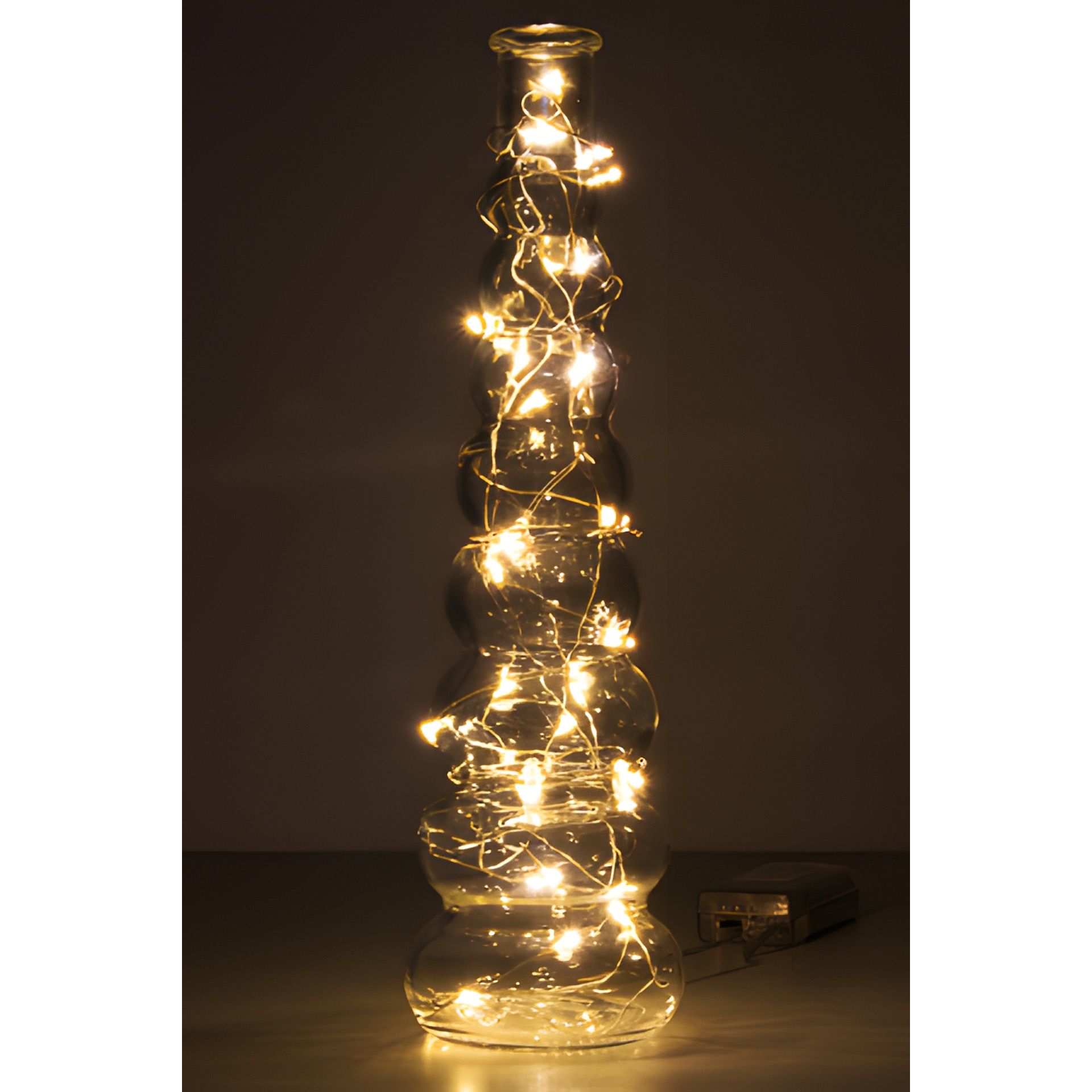 Lichterkette mit 40 LEDs, weiß mit Timer