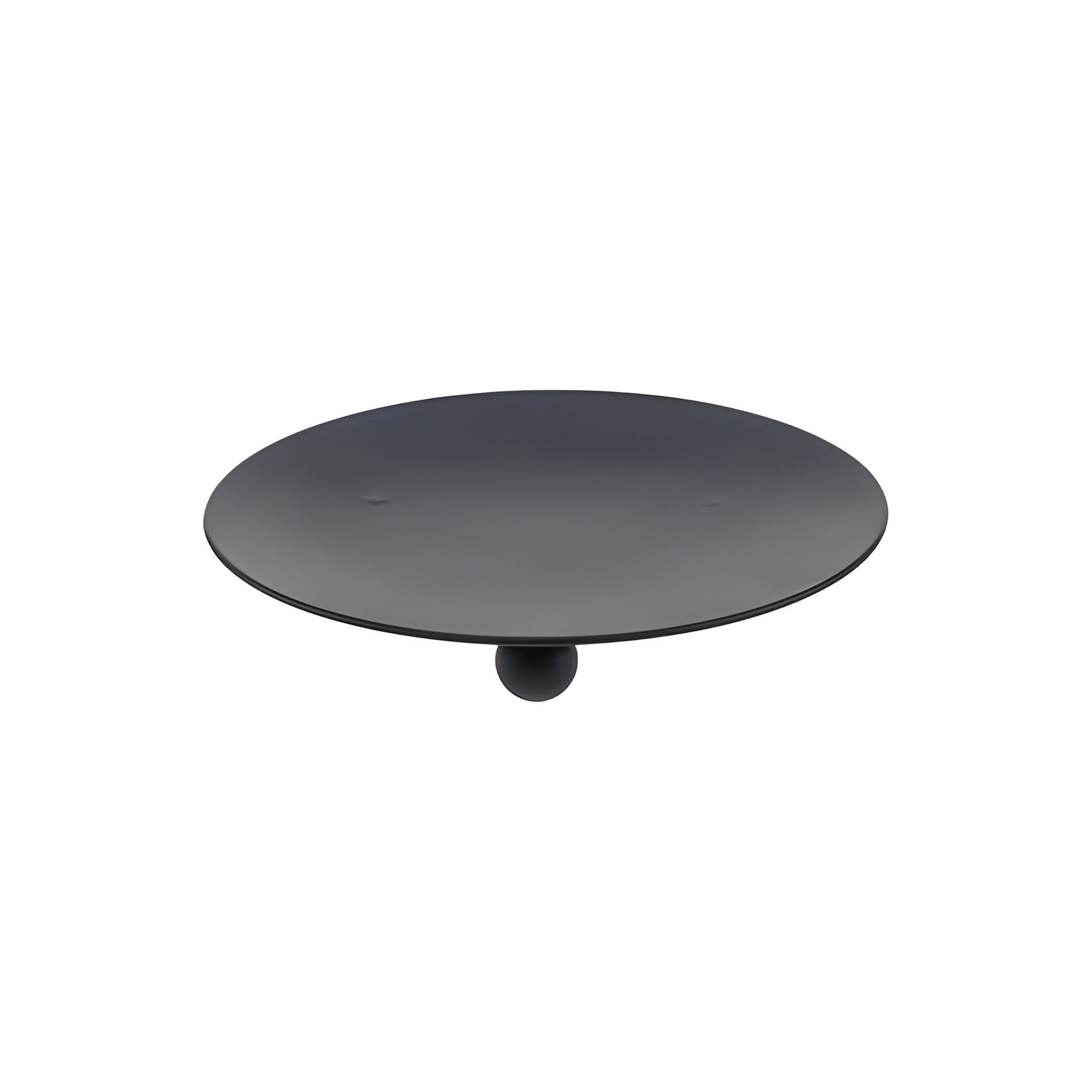 Kerzenständer flach, Ø 12 cm, schwarz