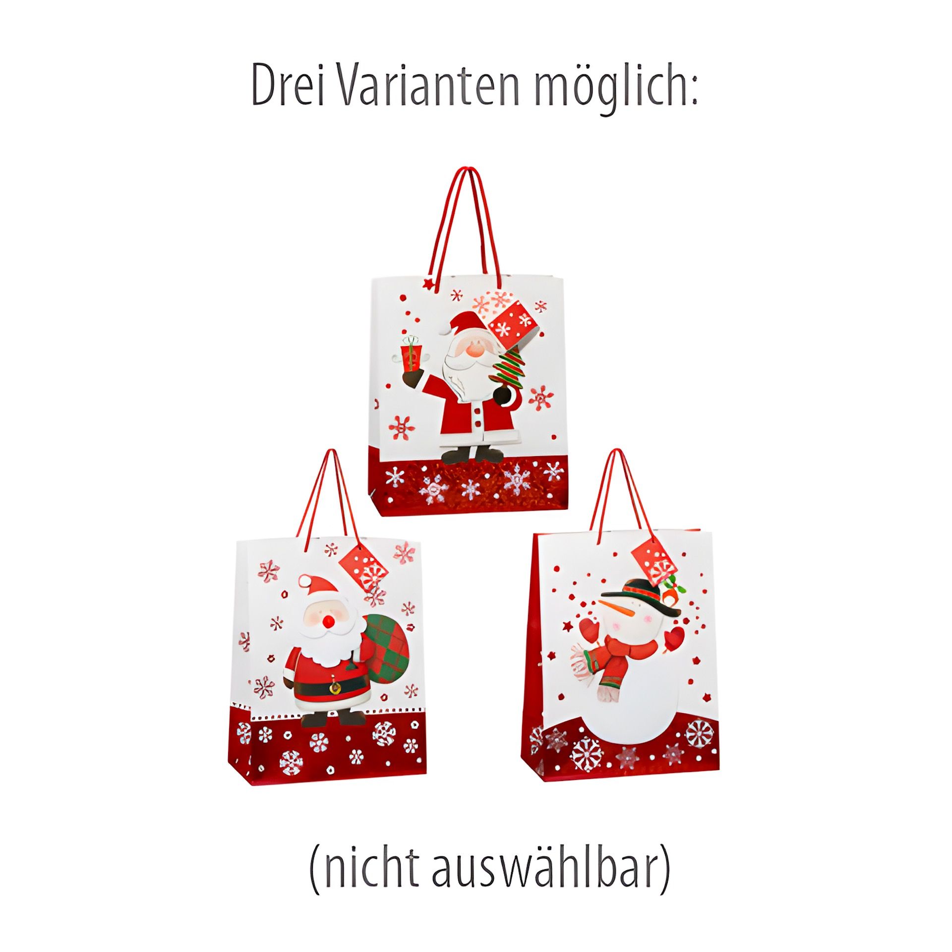 3D Geschenktüte 'Xmas', groß