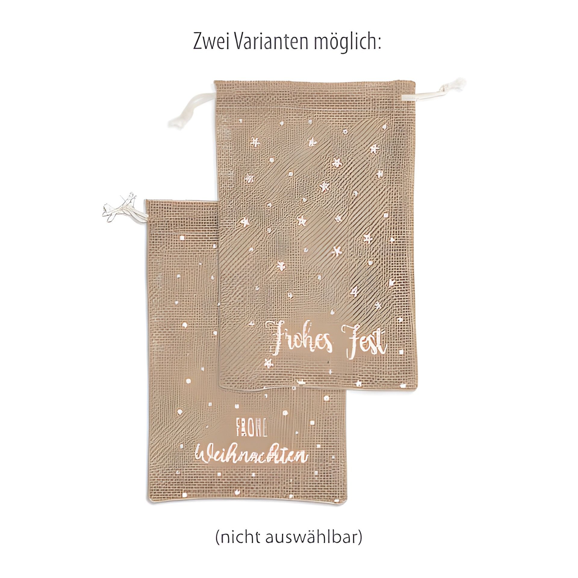 Jutebeutel 'Weihnachten', 16 x 23 cm