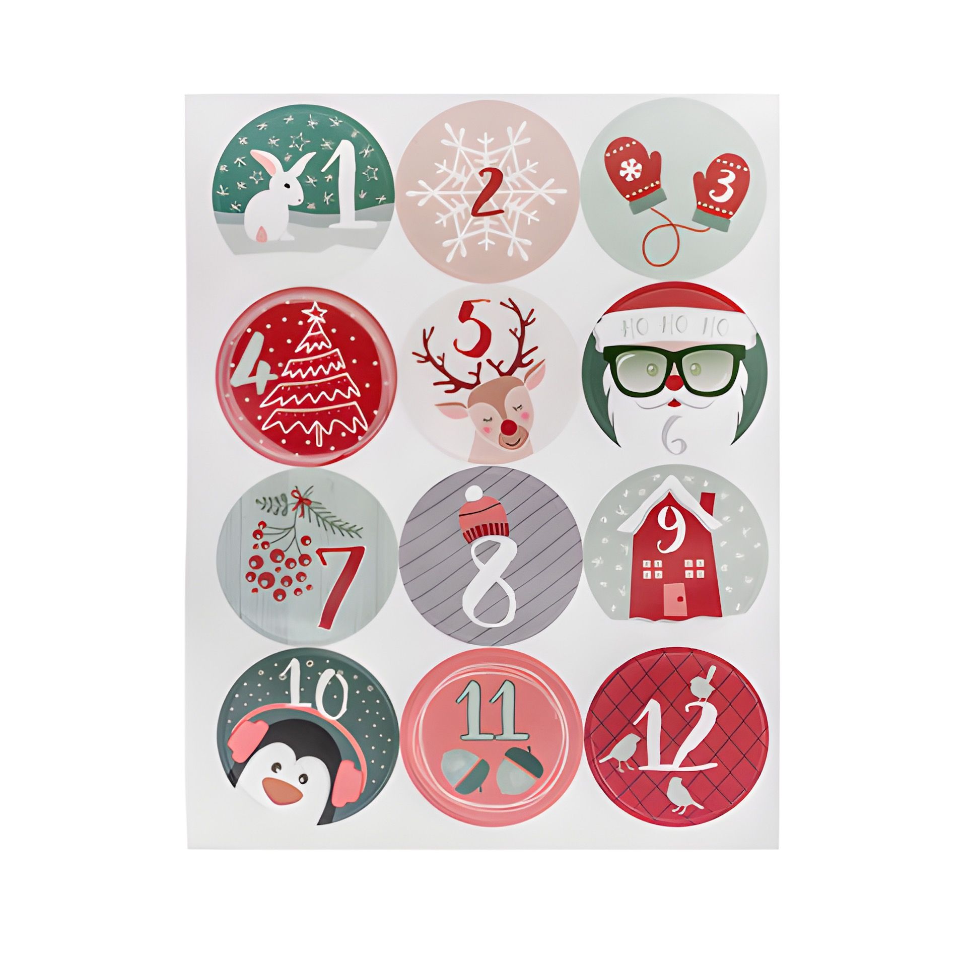 Adventskalender Bastelset DIY, 73-teilig