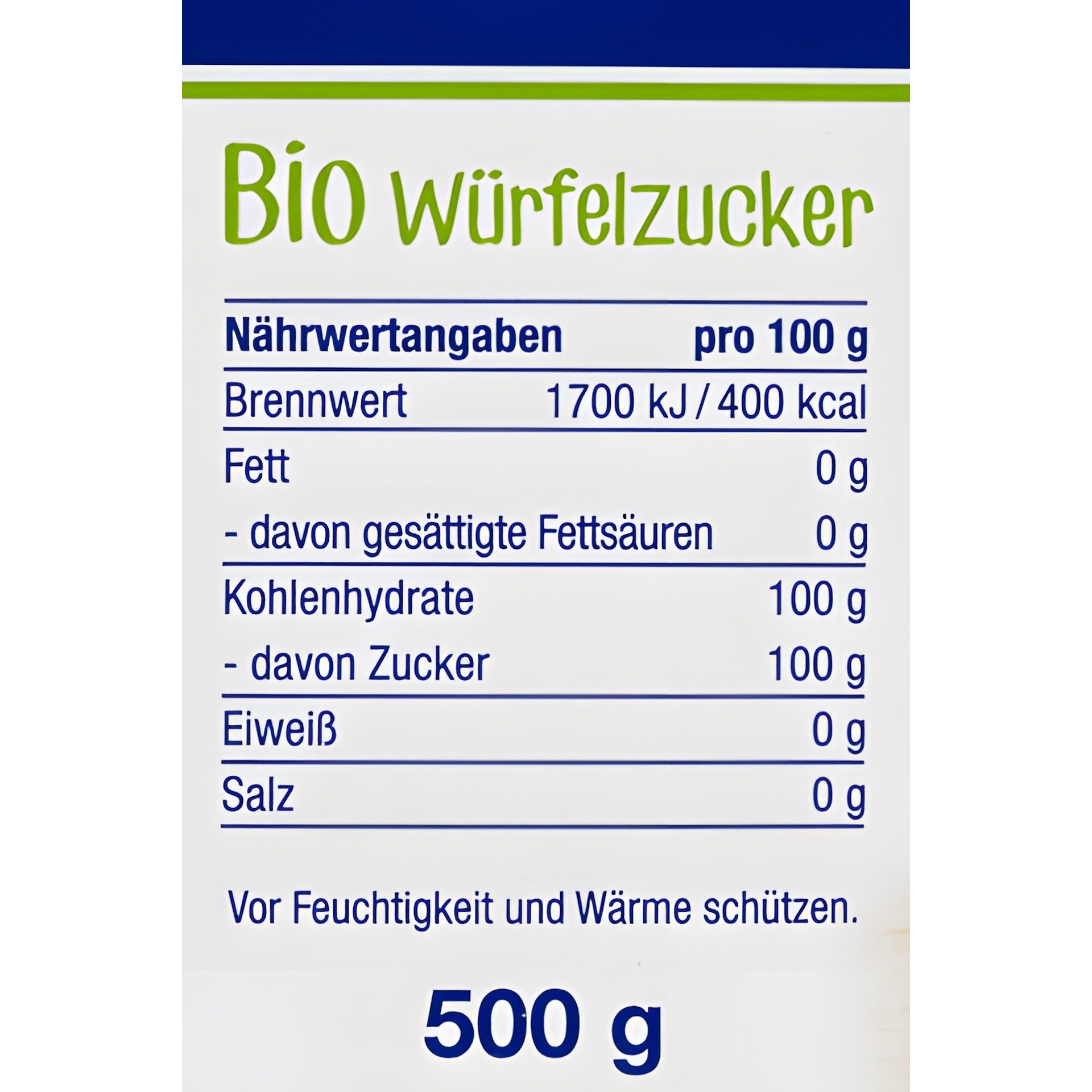 Bio-Würfelzucker, 500 g