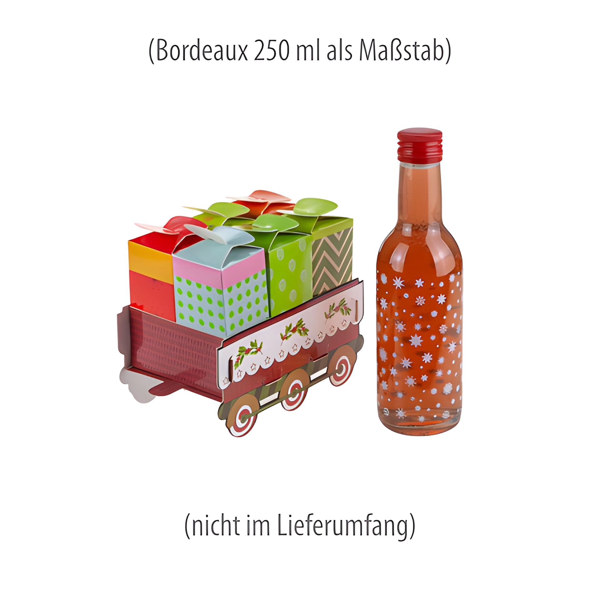 Adventskalender Bastelset 'Zug', 60-teilig