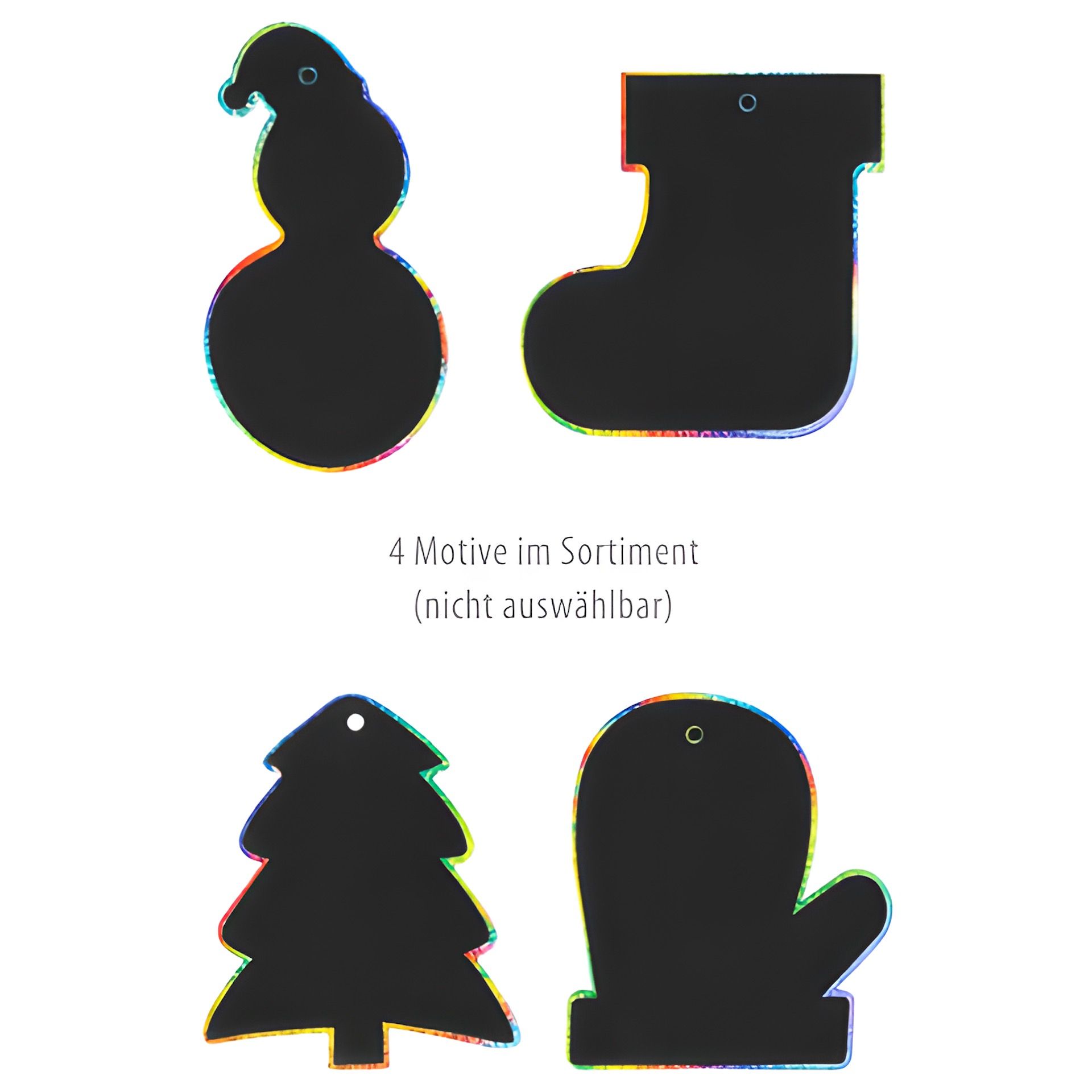Kratzpapieranhänger-Set 'Wintermotive', 13-teilig