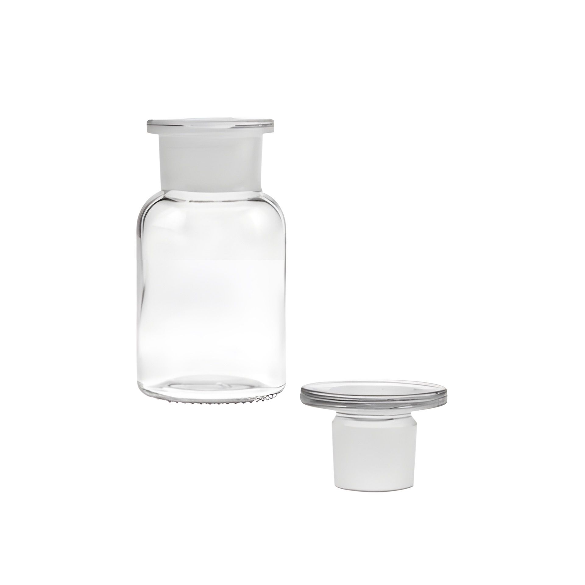 Apothekerflasche mit Glasstopfen  100 ml weiß