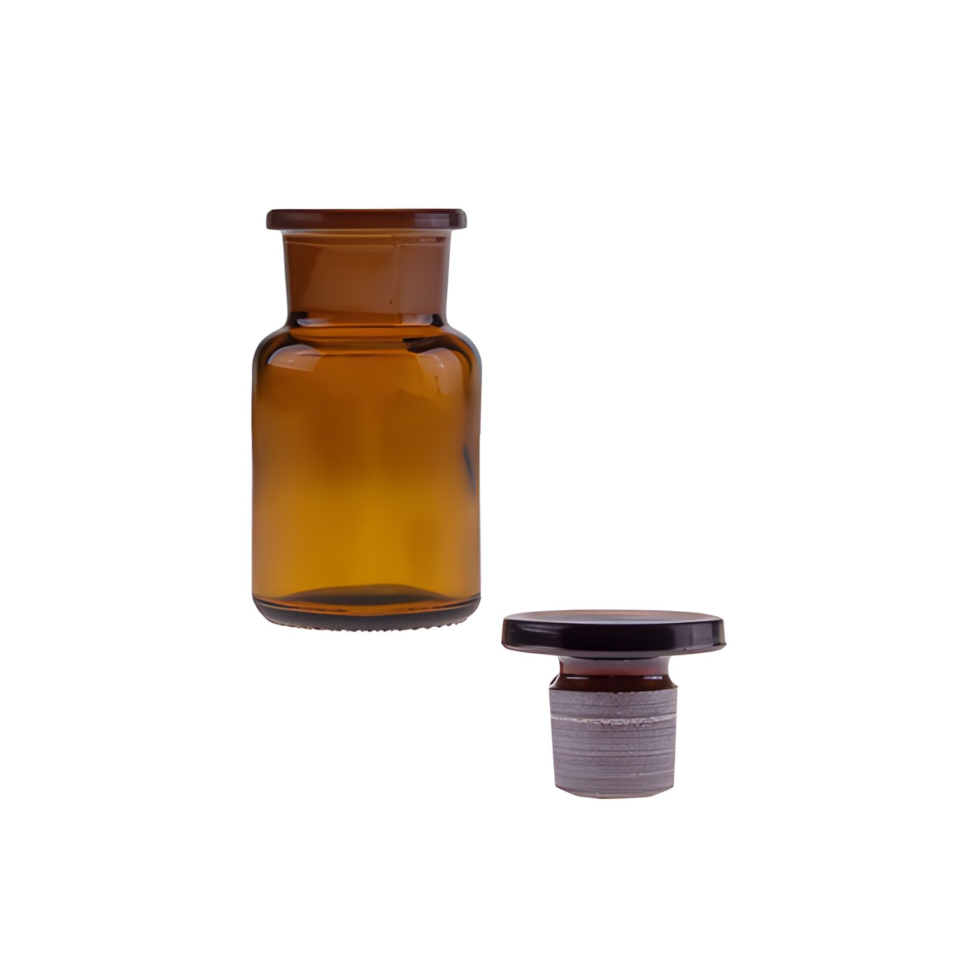 Apothekerflasche mit Glasstopfen   50 ml braun