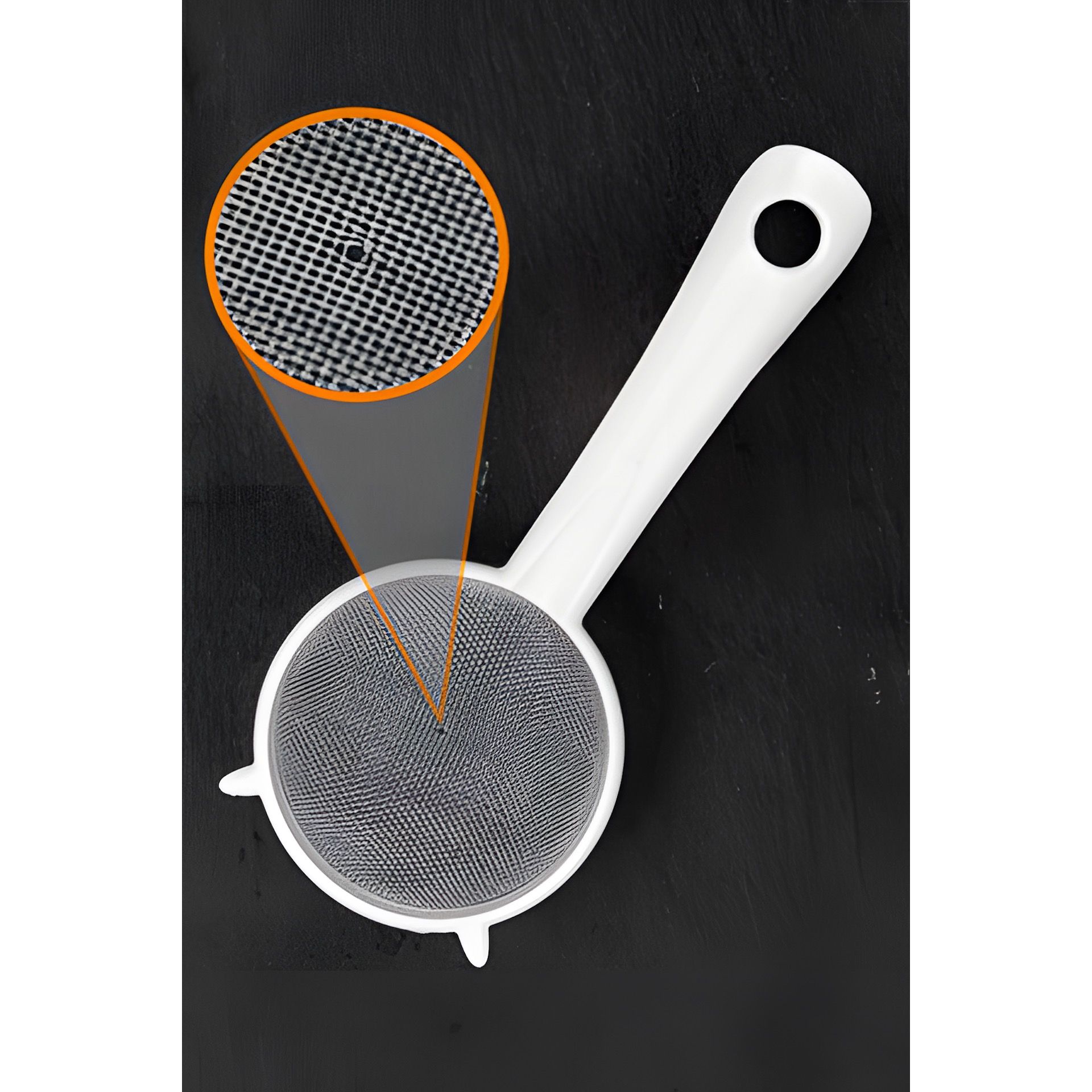 Sieb  6 cm Kunststoff weiß