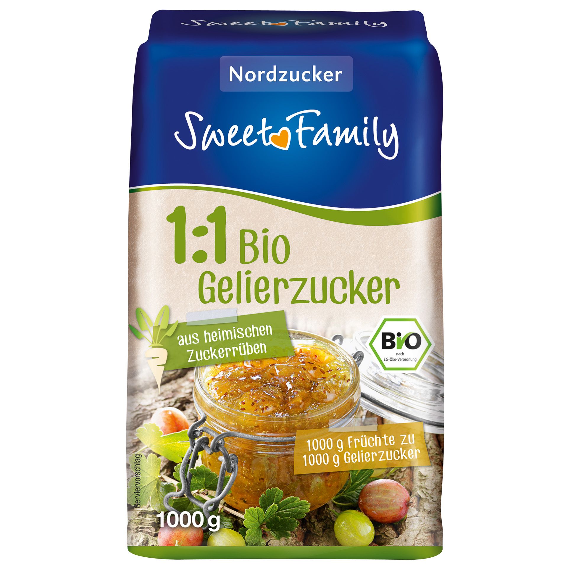 Bio-Gelierzucker 1:1, 1 kg