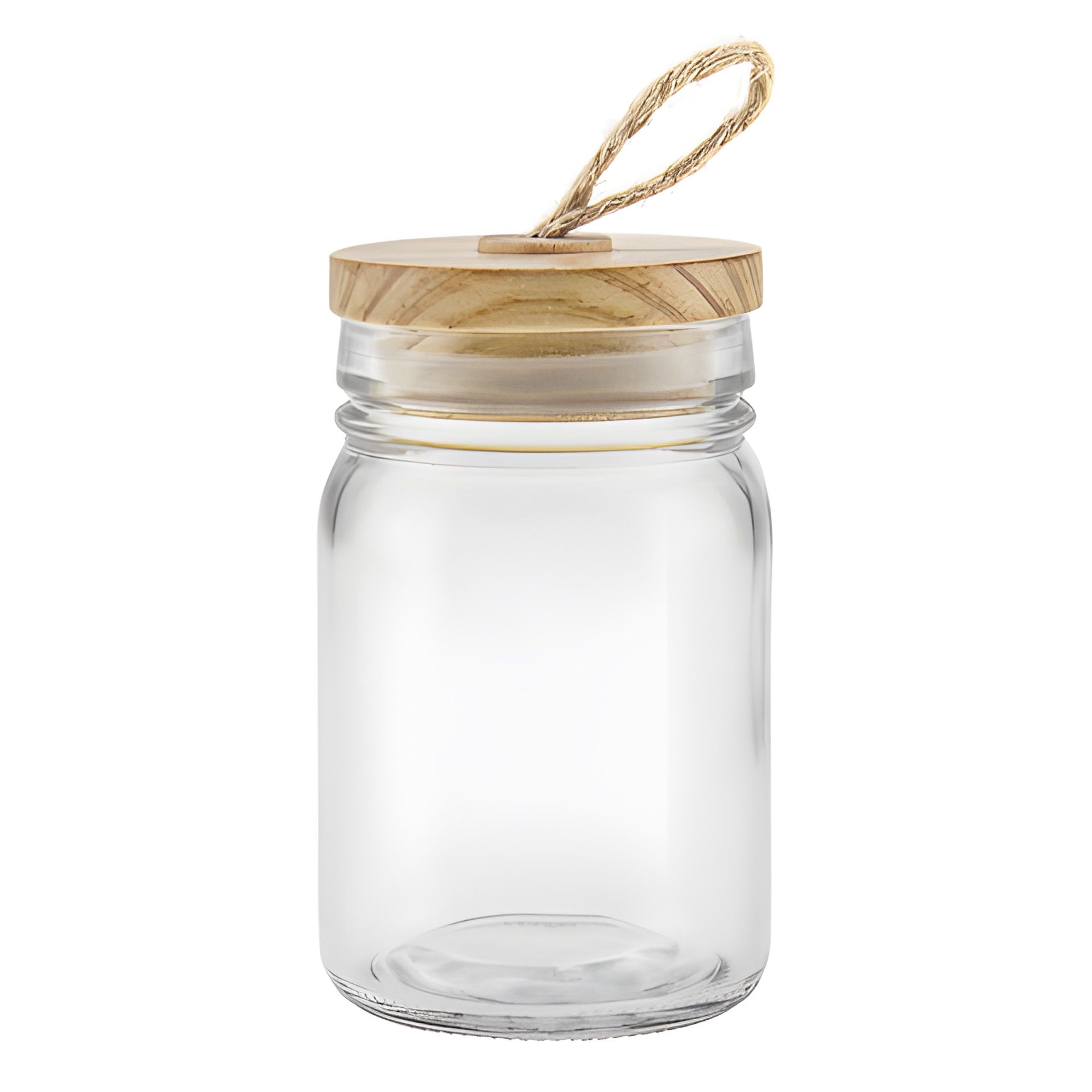 Deko-Glas 240 ml mit Holzdeckel