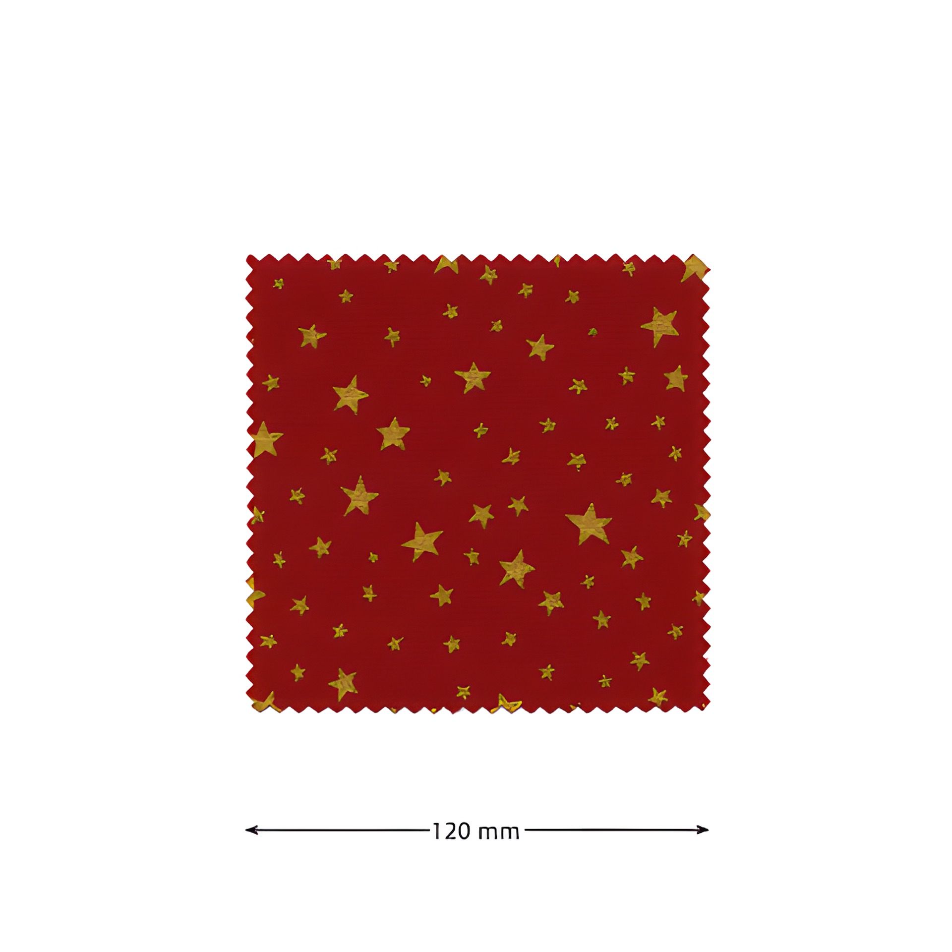 Deckchen 120 mm rot mit goldenen Sternen
