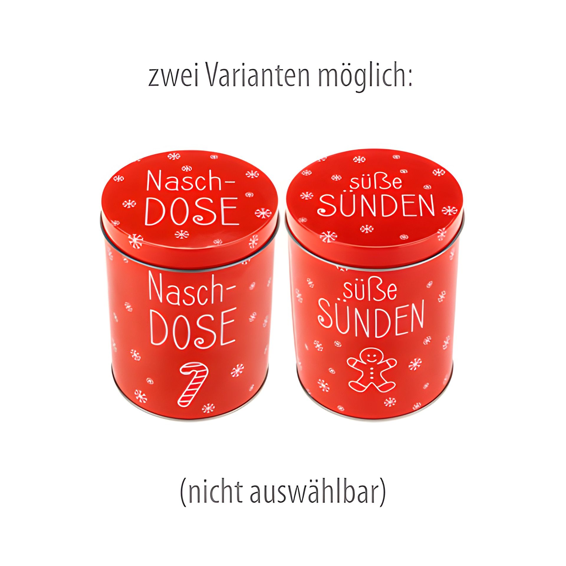 Metalldose 'Weihnachtsgebäck' rot, 3er Set
