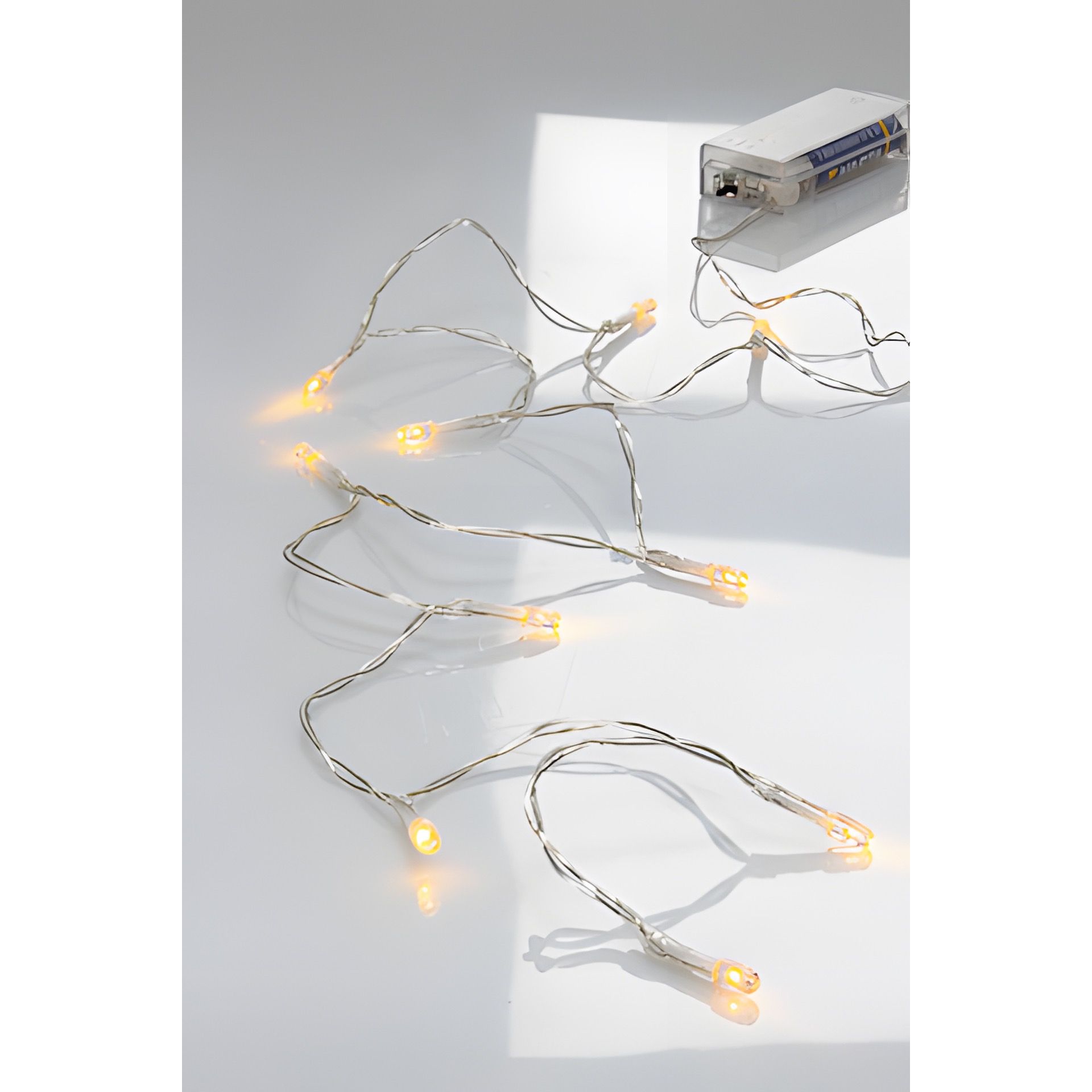 Lichterkette mit Timer, 10 LEDs, flammend