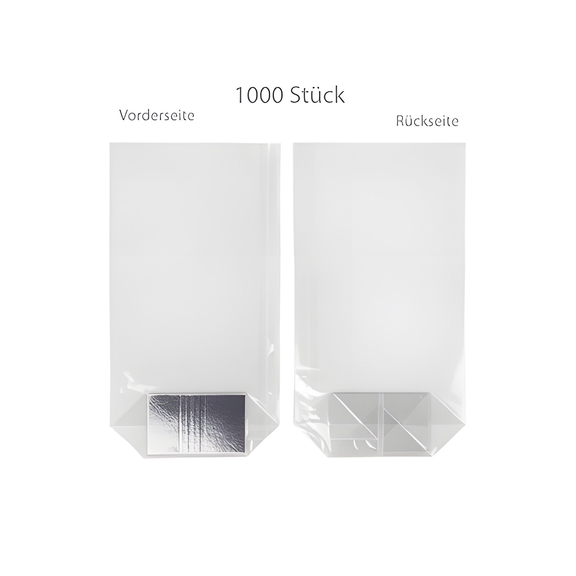 Kreuzbodenbeutel mit Kartonboden 170 x 320 mm - 2. Wahl, 1000 Stück
