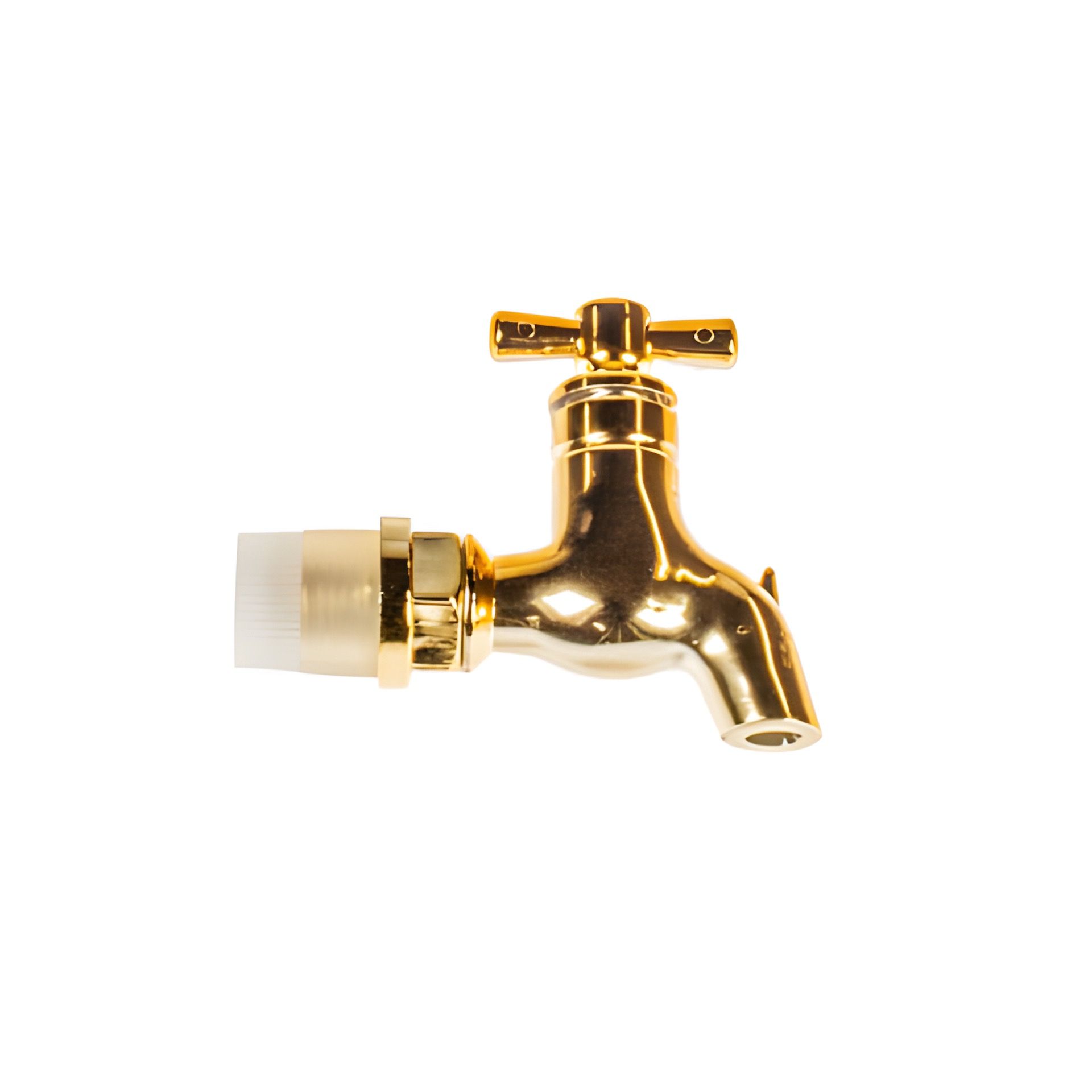 Ablasshahn Kunststoff 17 mm gold