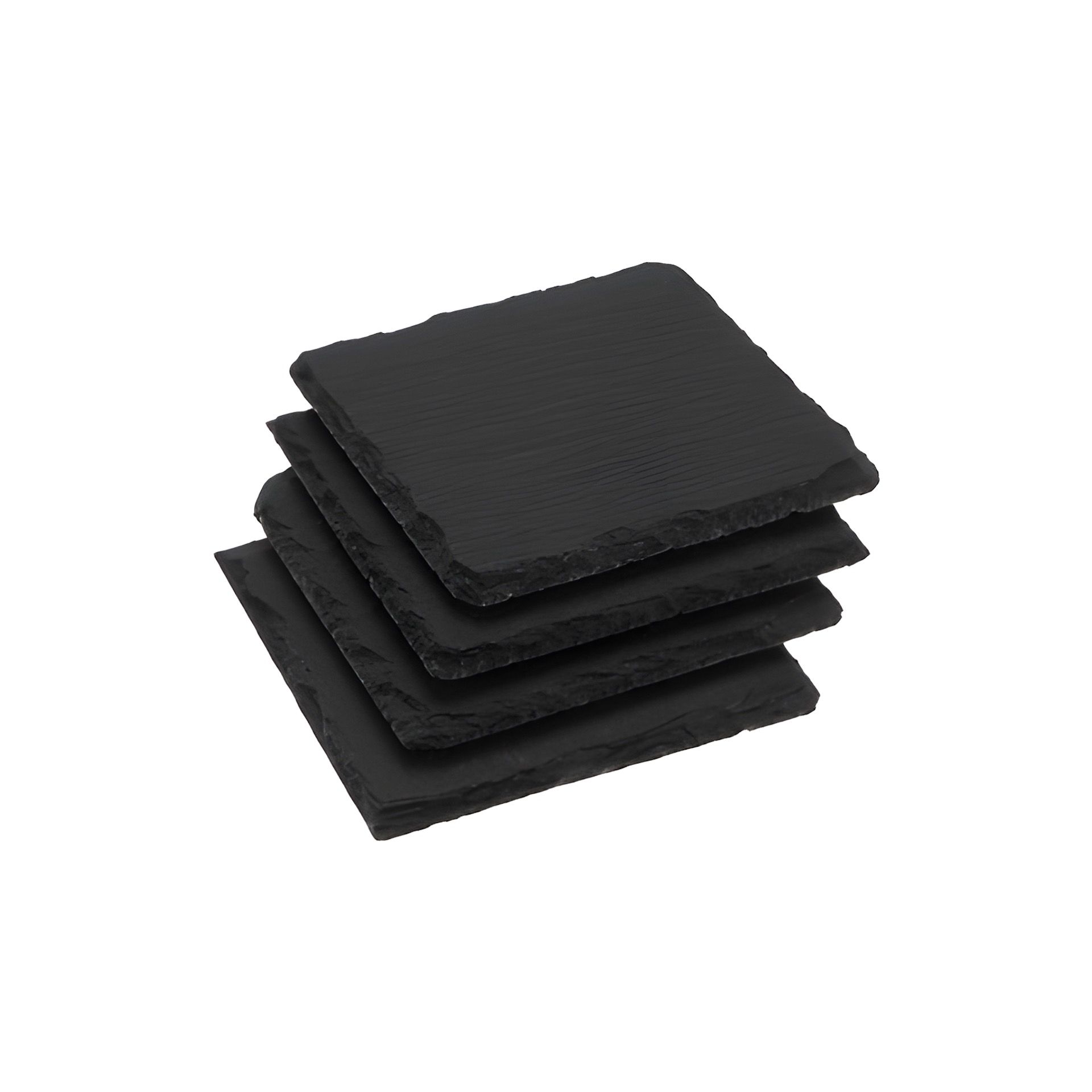 Schieferuntersetzer 10 x 10 cm, 4er Pack