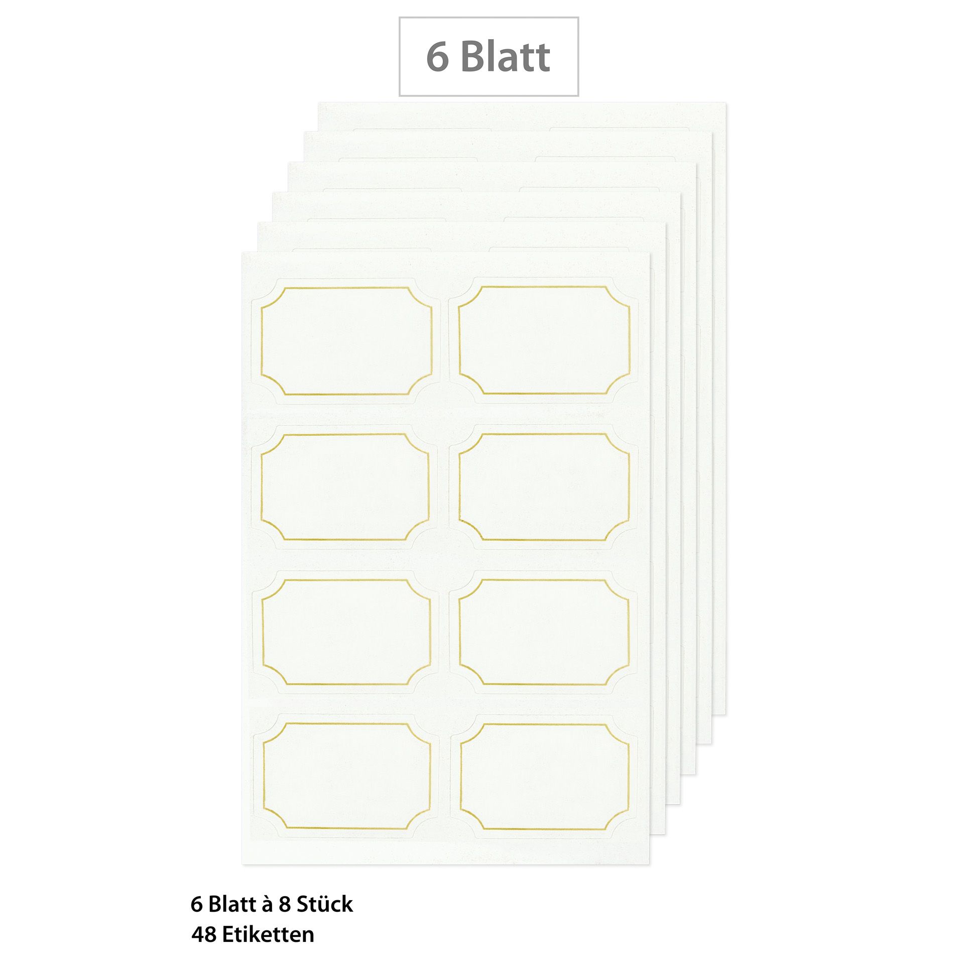 Etiketten 45 x 30 mm, weiß, 48 Stück