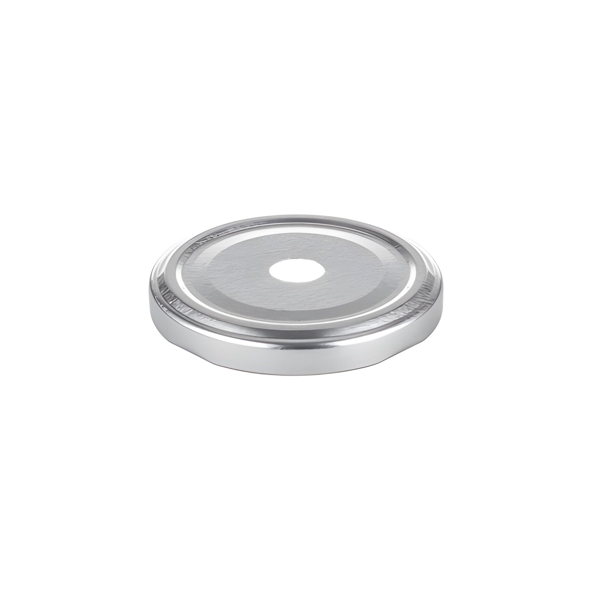 TO 66 Trinkhalmdeckel silber, Loch Ø 13 mm