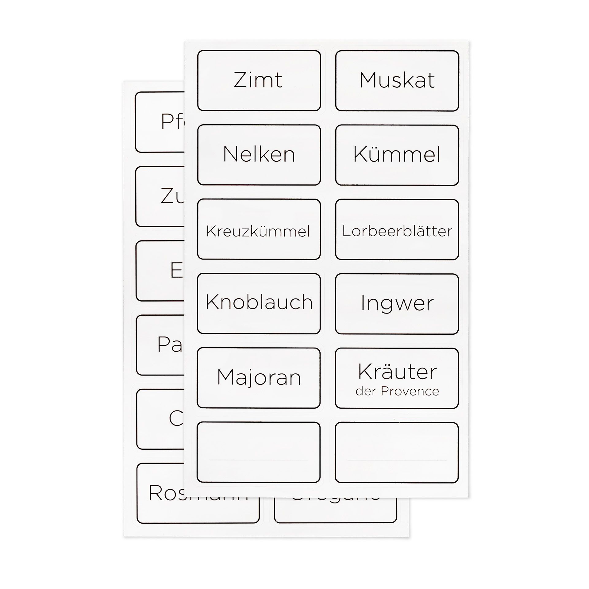 Schmucketiketten 'Gewürze und Kräuter', 24 Stück