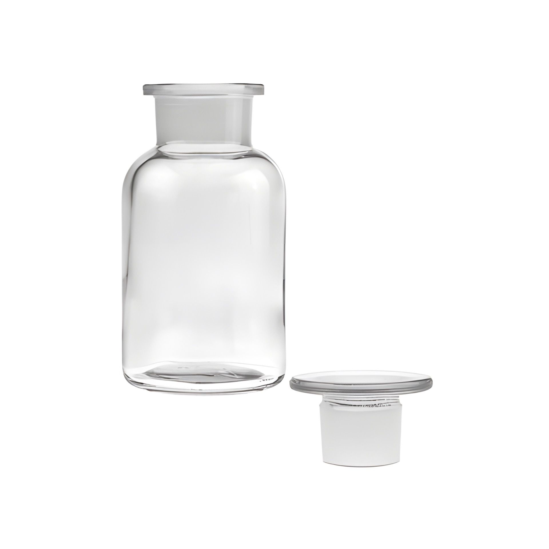 Apothekerflasche mit Glasstopfen  250 ml weiß