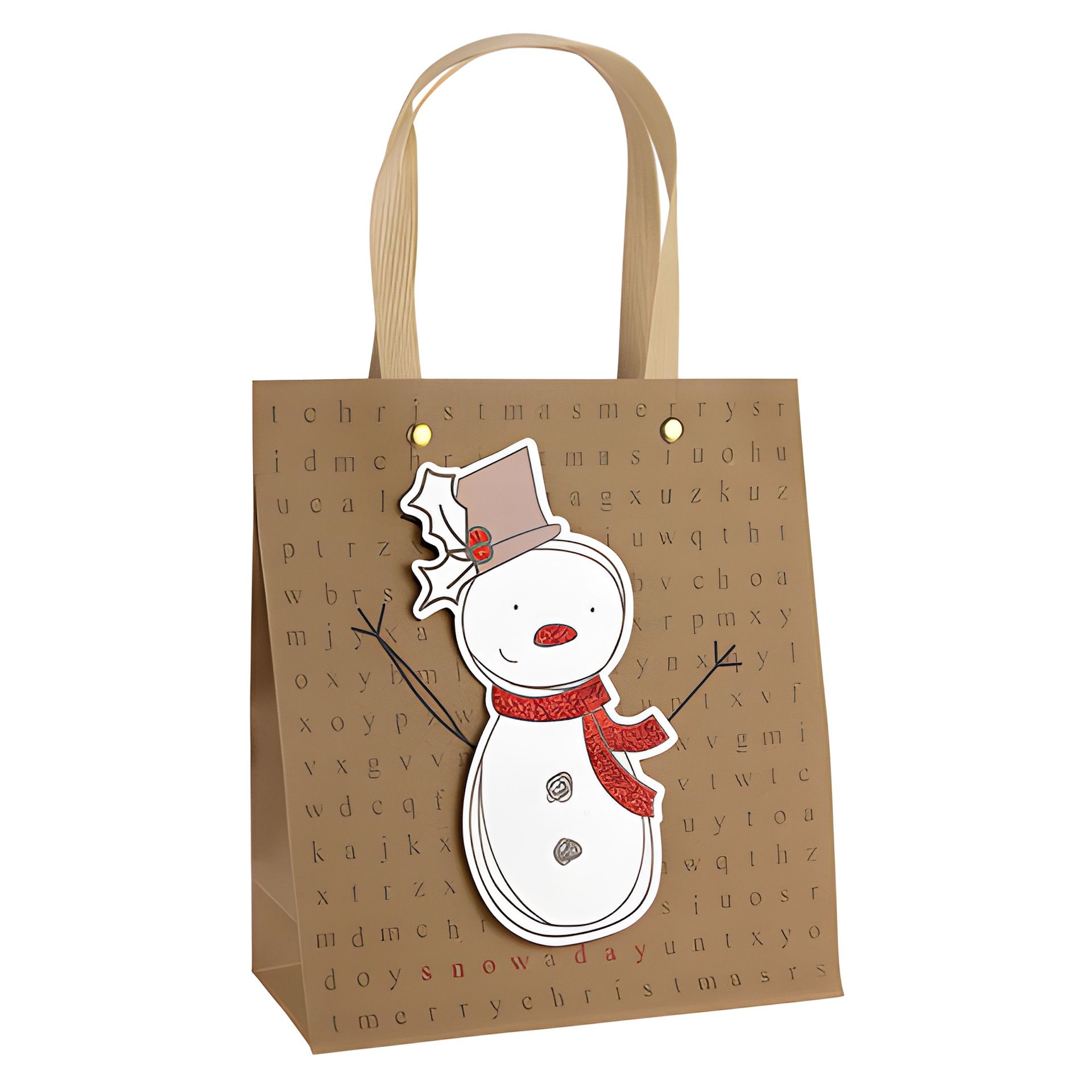 Geschenktüte 'Rentier/Schneemann', groß