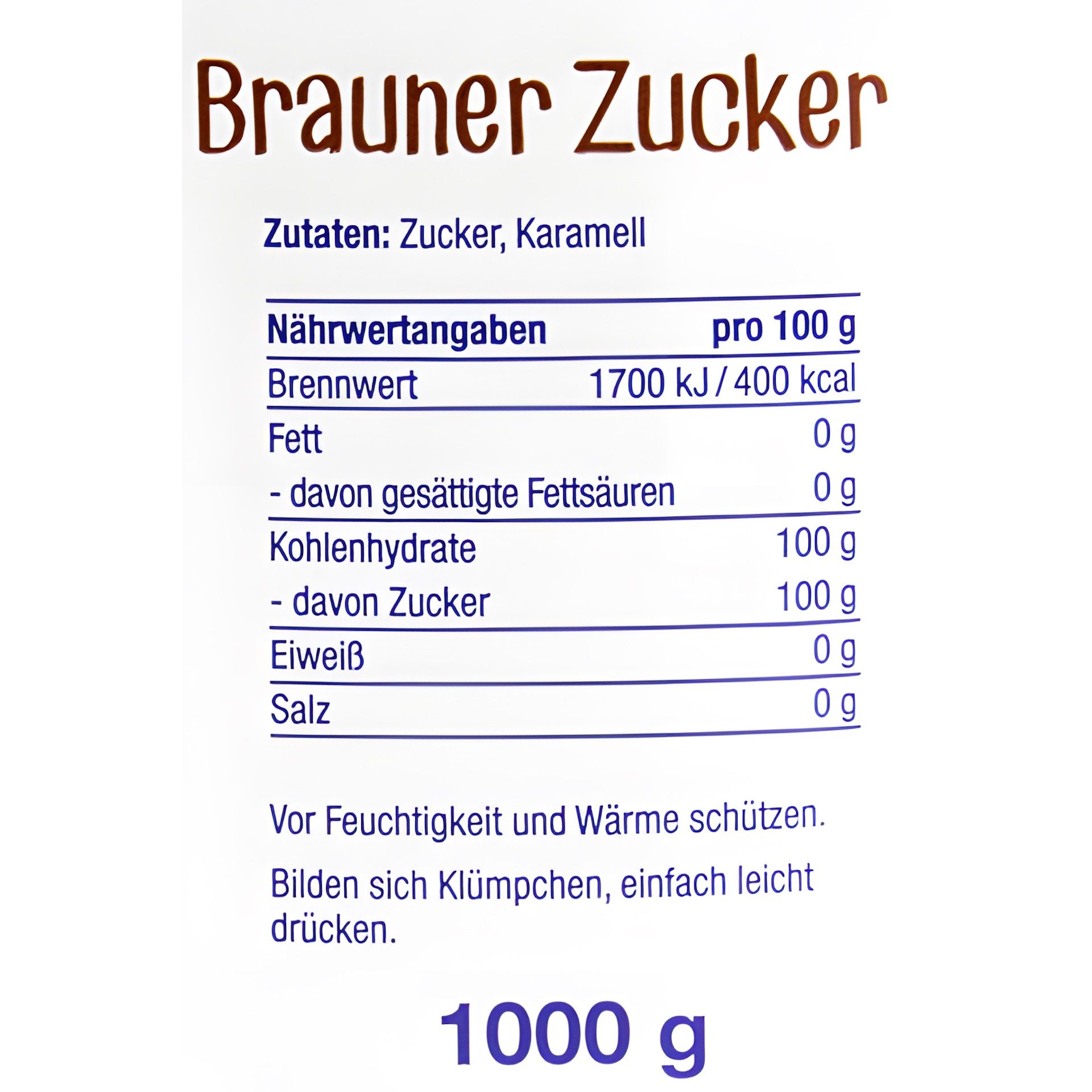 Brauner Zucker, 1 kg